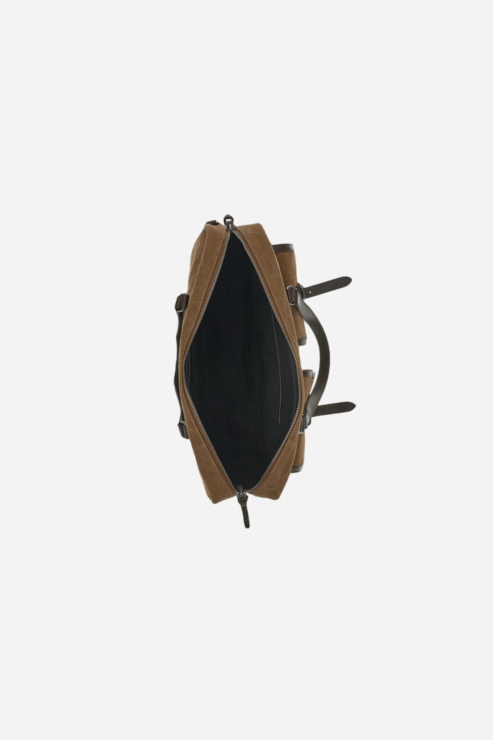 Aktentasche aus gewaschenem Canvas und Leder – Ramiro - Image 4