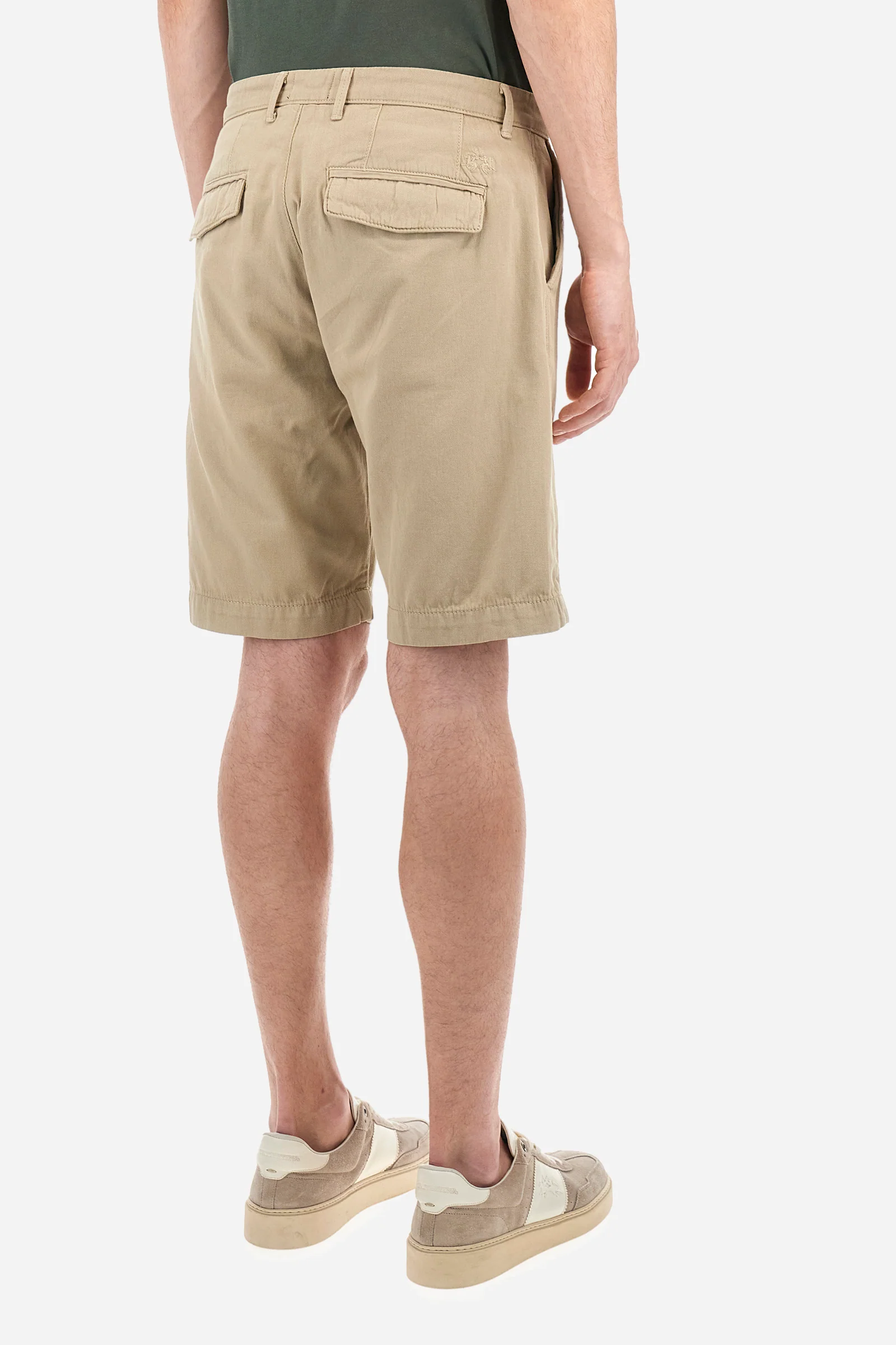Bermudashorts aus Baumwolle und Leinen in normaler Passform – Vics - Image 4