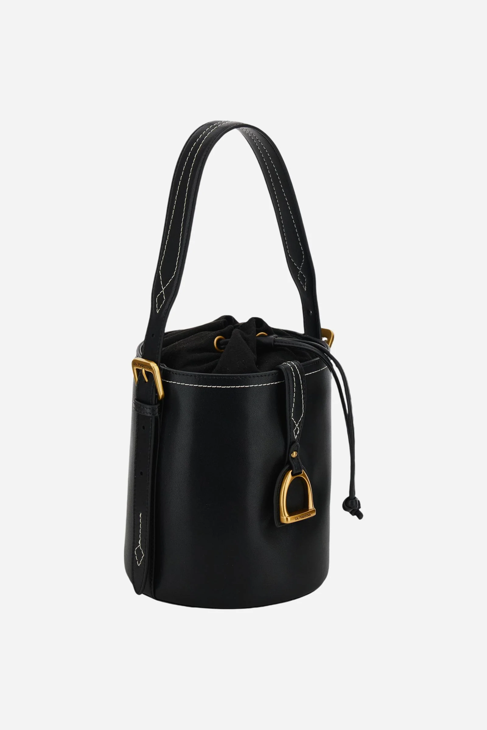 Beuteltasche aus Kalbsleder mit Maxi-Schnalle – Small Bucket - Image 3