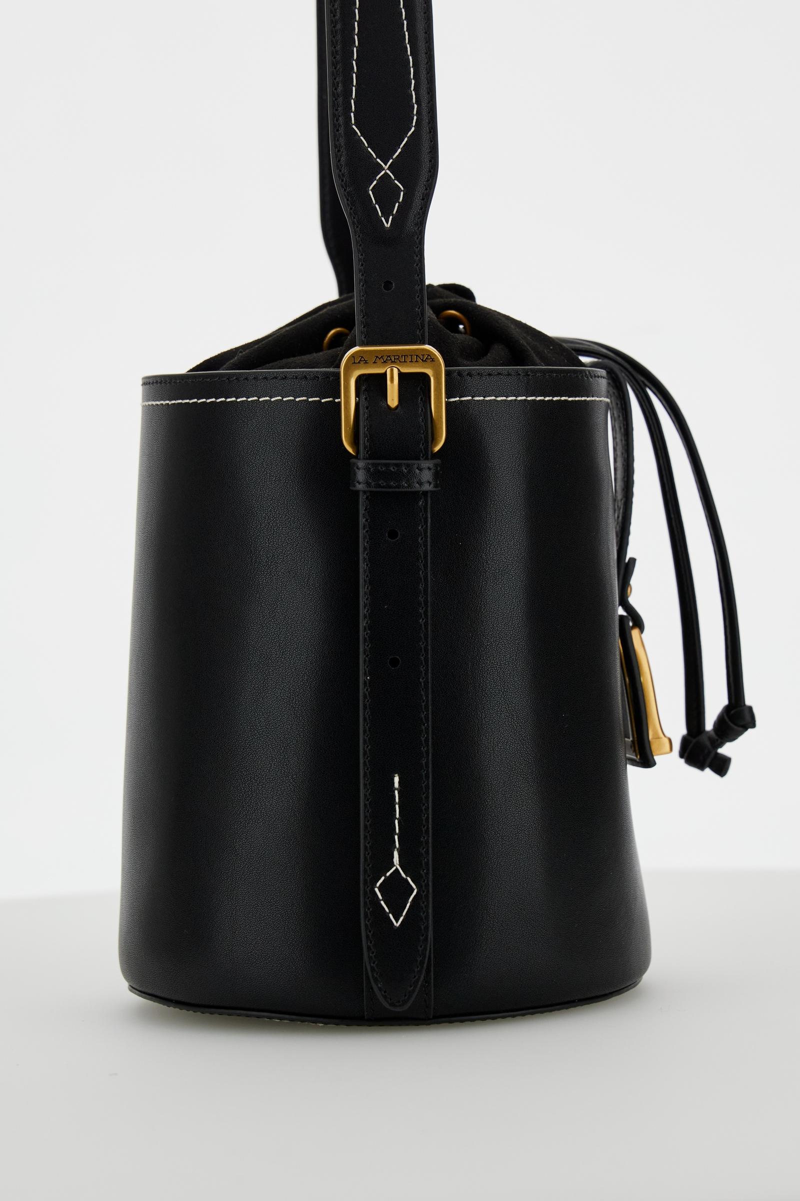 Beuteltasche aus Kalbsleder mit Maxi-Schnalle – Small Bucket - Image 5