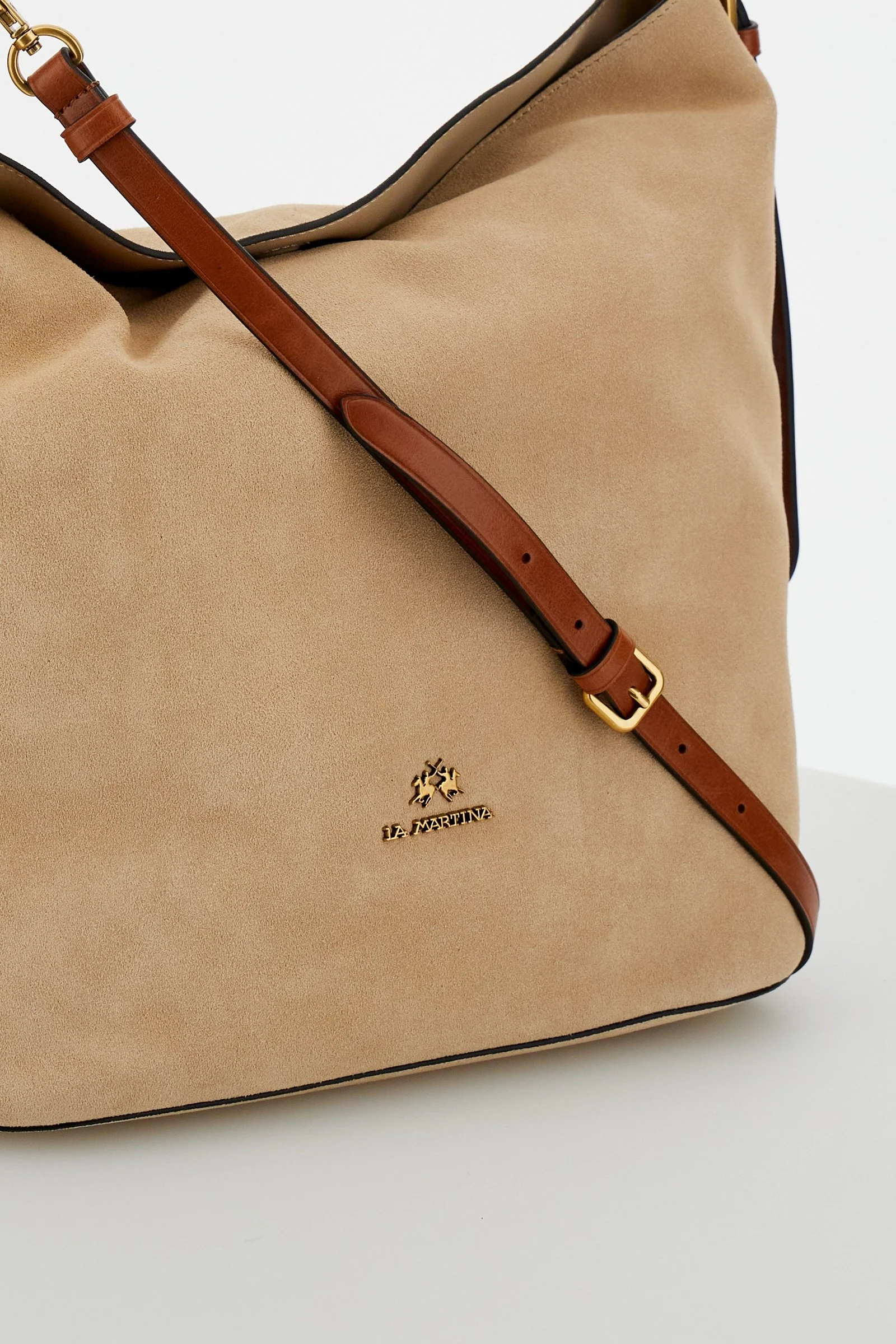 Beuteltasche aus Wildleder und Leder – Large Shoulder Bag - Image 6