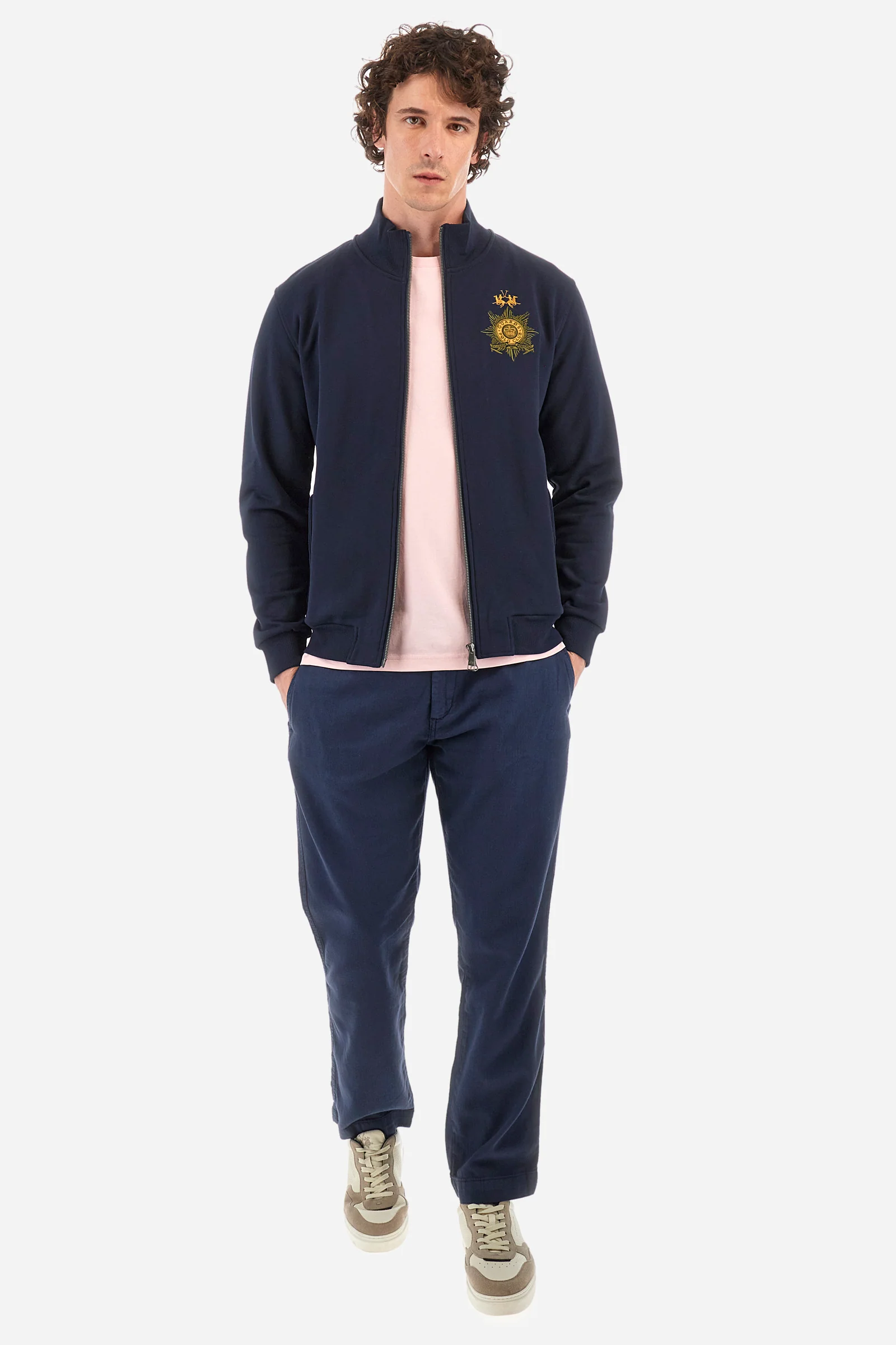 Chino-Hose aus Baumwolle und Leinen Regular Fit - Yorrick - Image 2