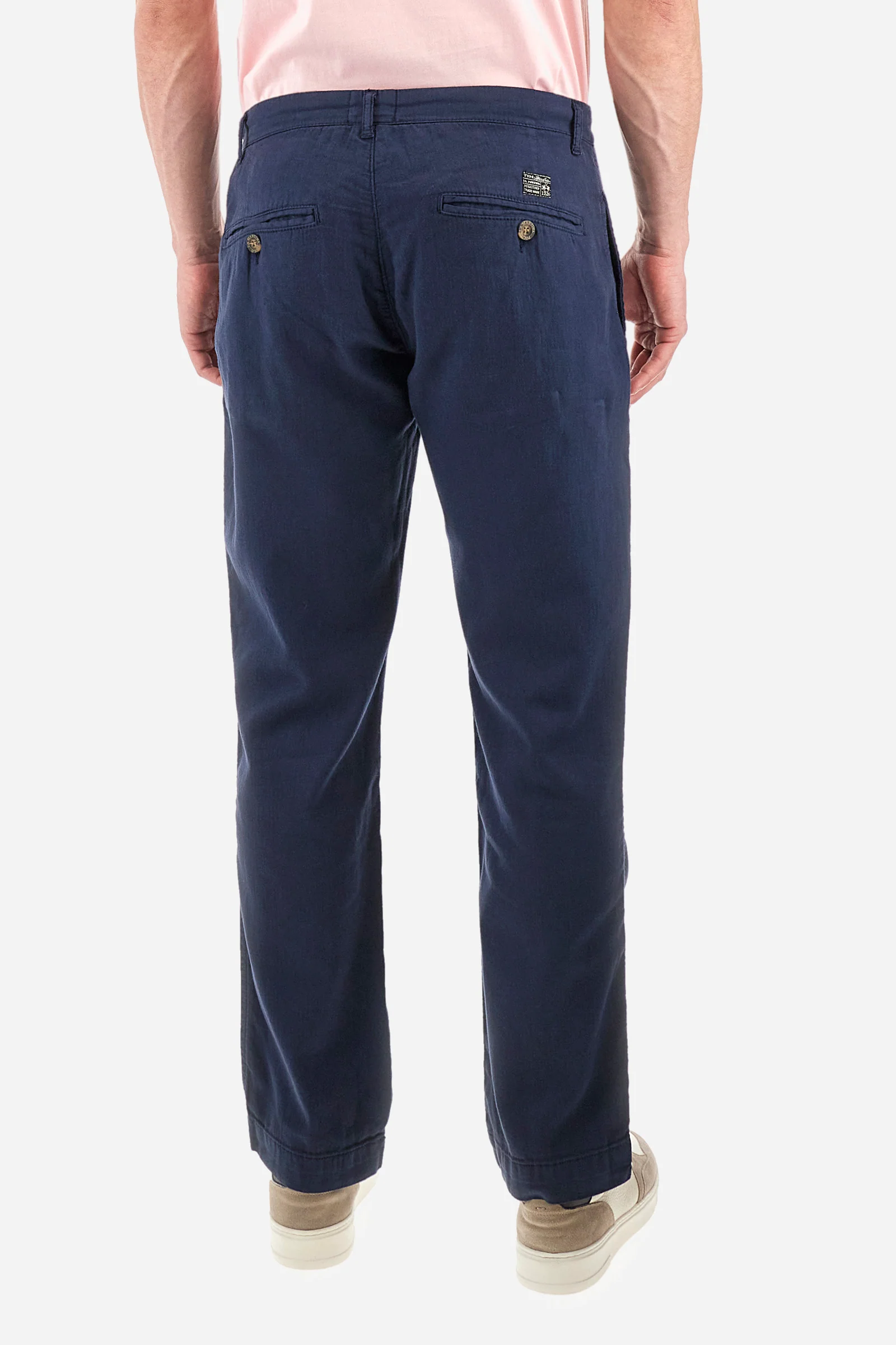 Chino-Hose aus Baumwolle und Leinen Regular Fit - Yorrick - Image 4