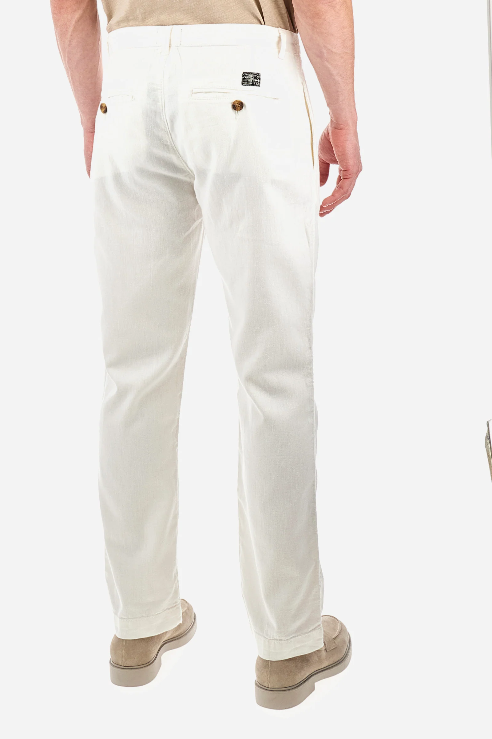 Chino-Hose aus Baumwolle und Leinen Regular Fit - Yorrick - Image 4
