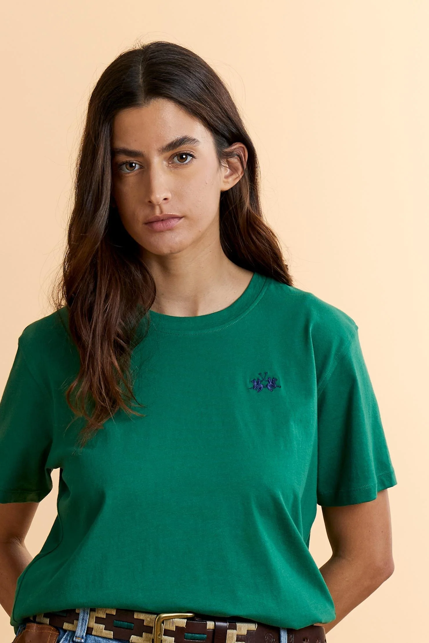 Damen-Baumwoll-Jersey-T-Shirt mit Logo – Casta - Image 3