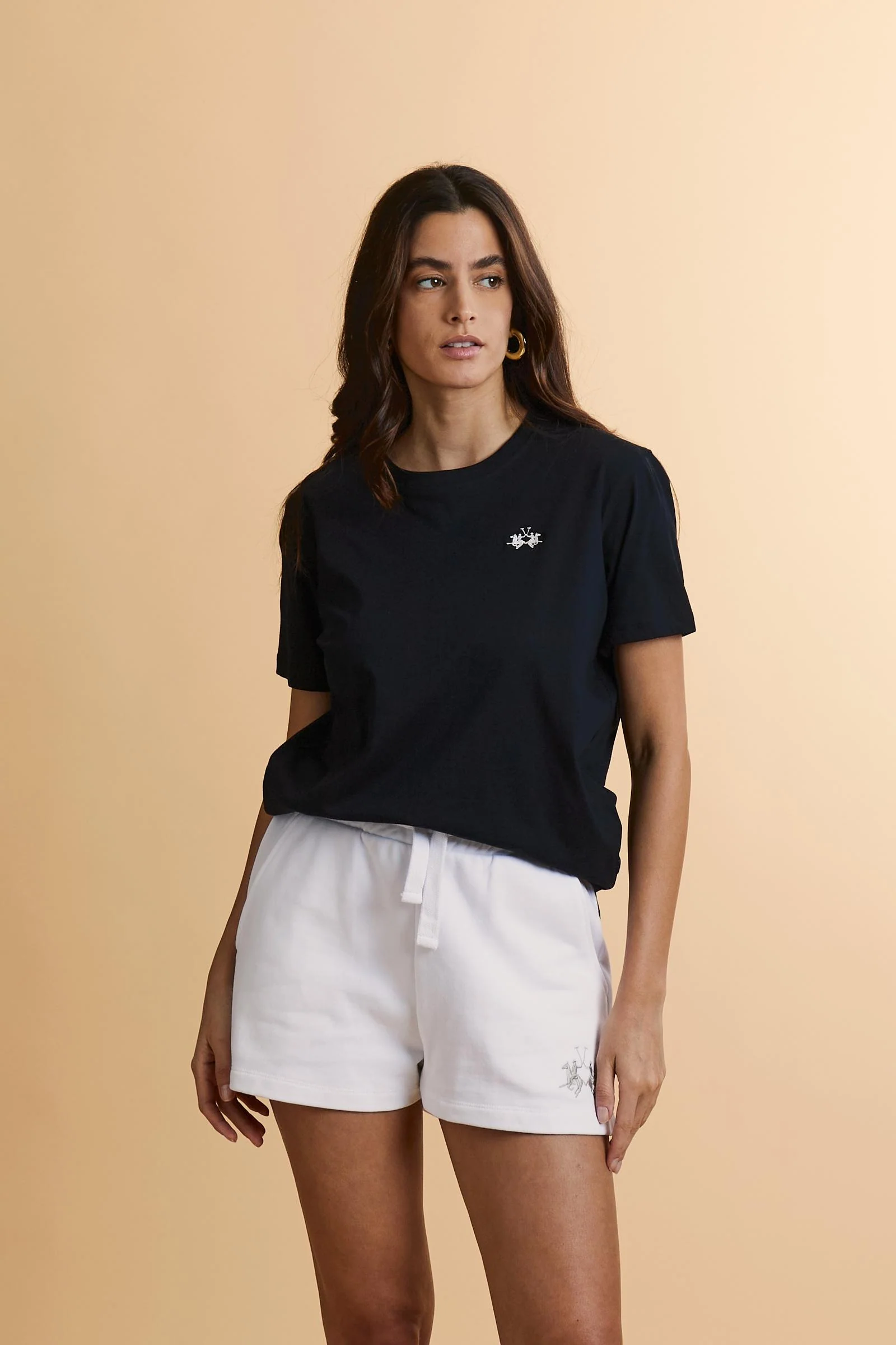 Damen-Baumwoll-Jersey-T-Shirt mit Logo – Casta