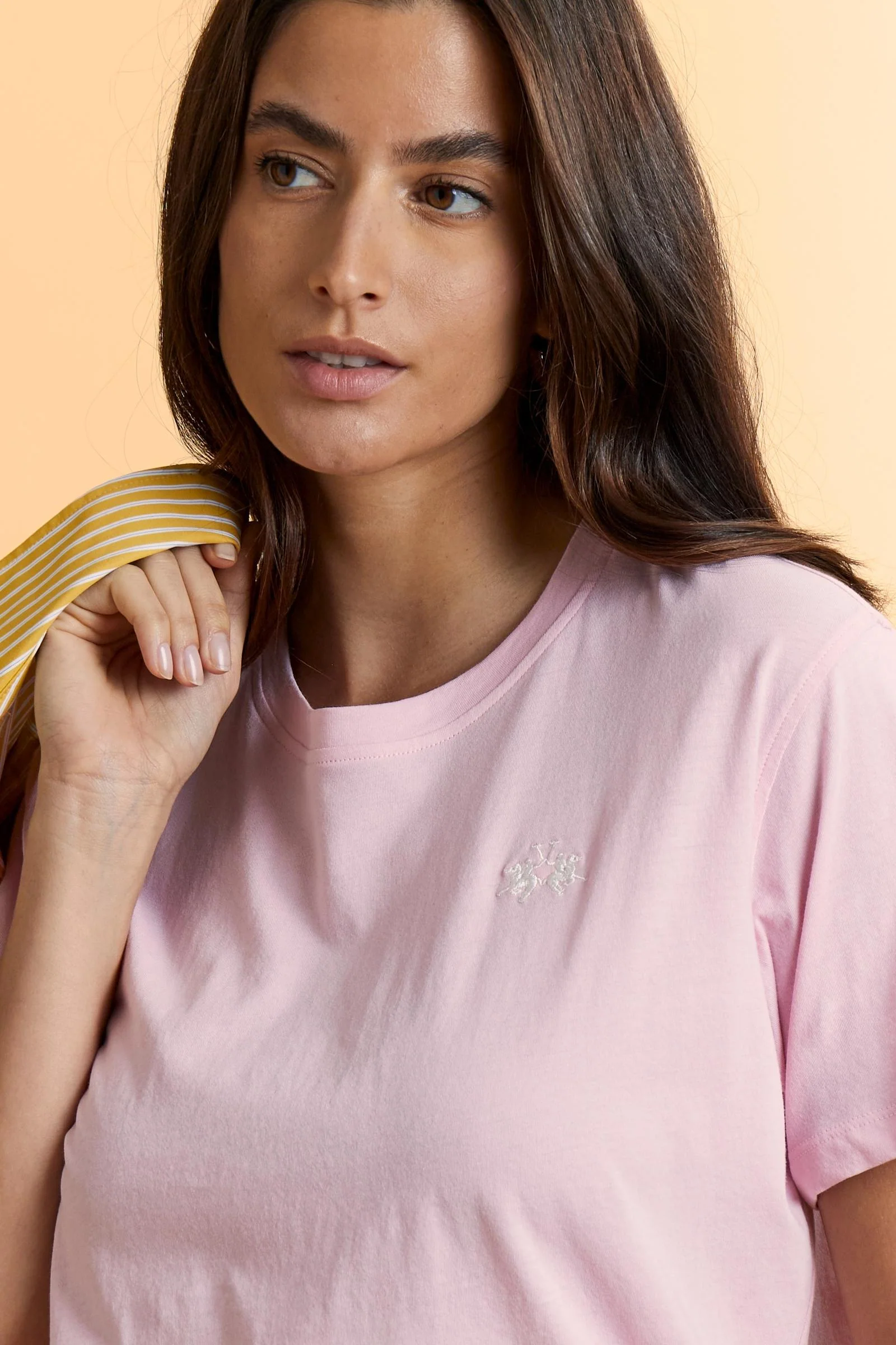 Damen-Baumwoll-Jersey-T-Shirt mit Logo – Casta - Image 3
