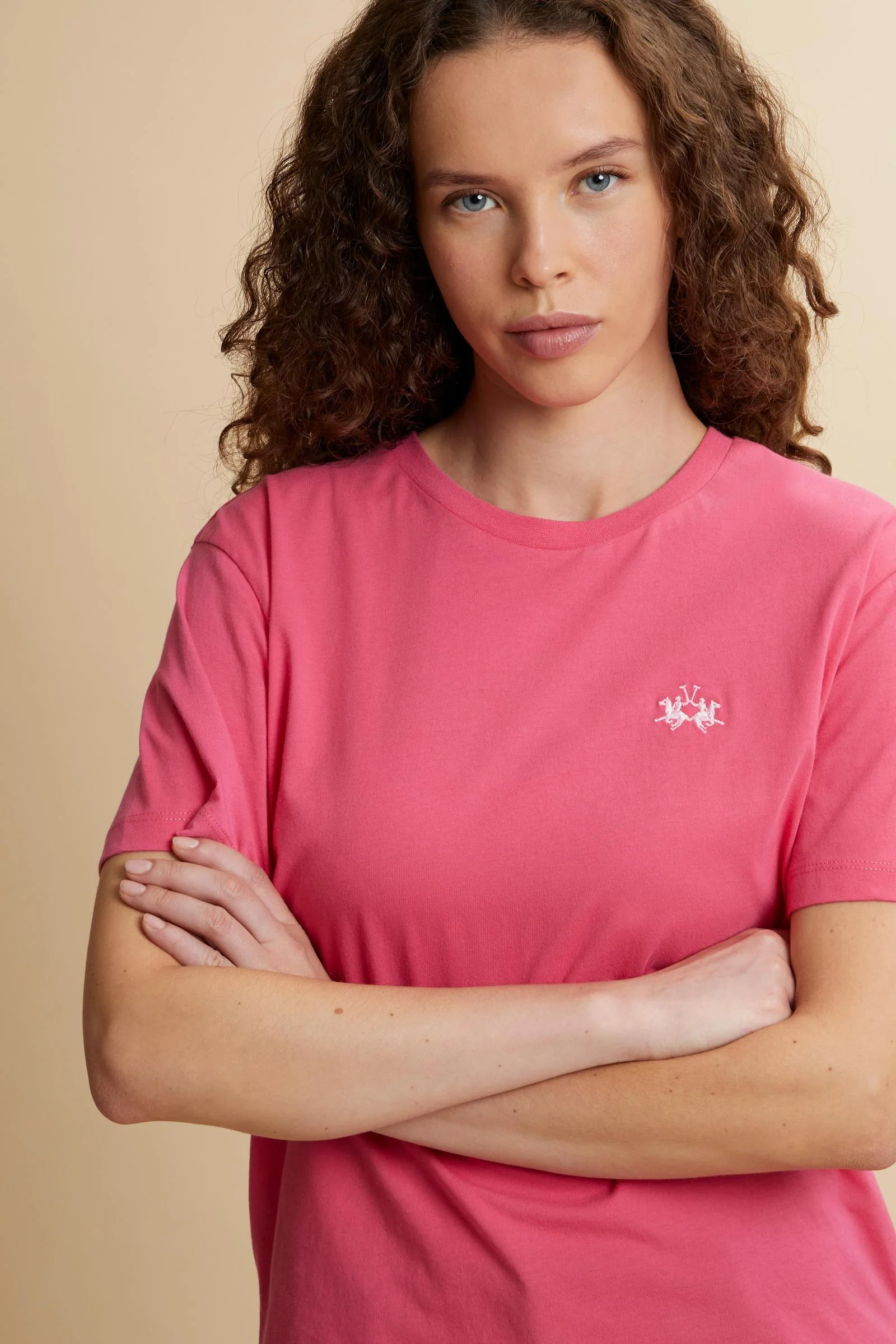 Damen-Baumwoll-Jersey-T-Shirt mit Logo – Casta - Image 3