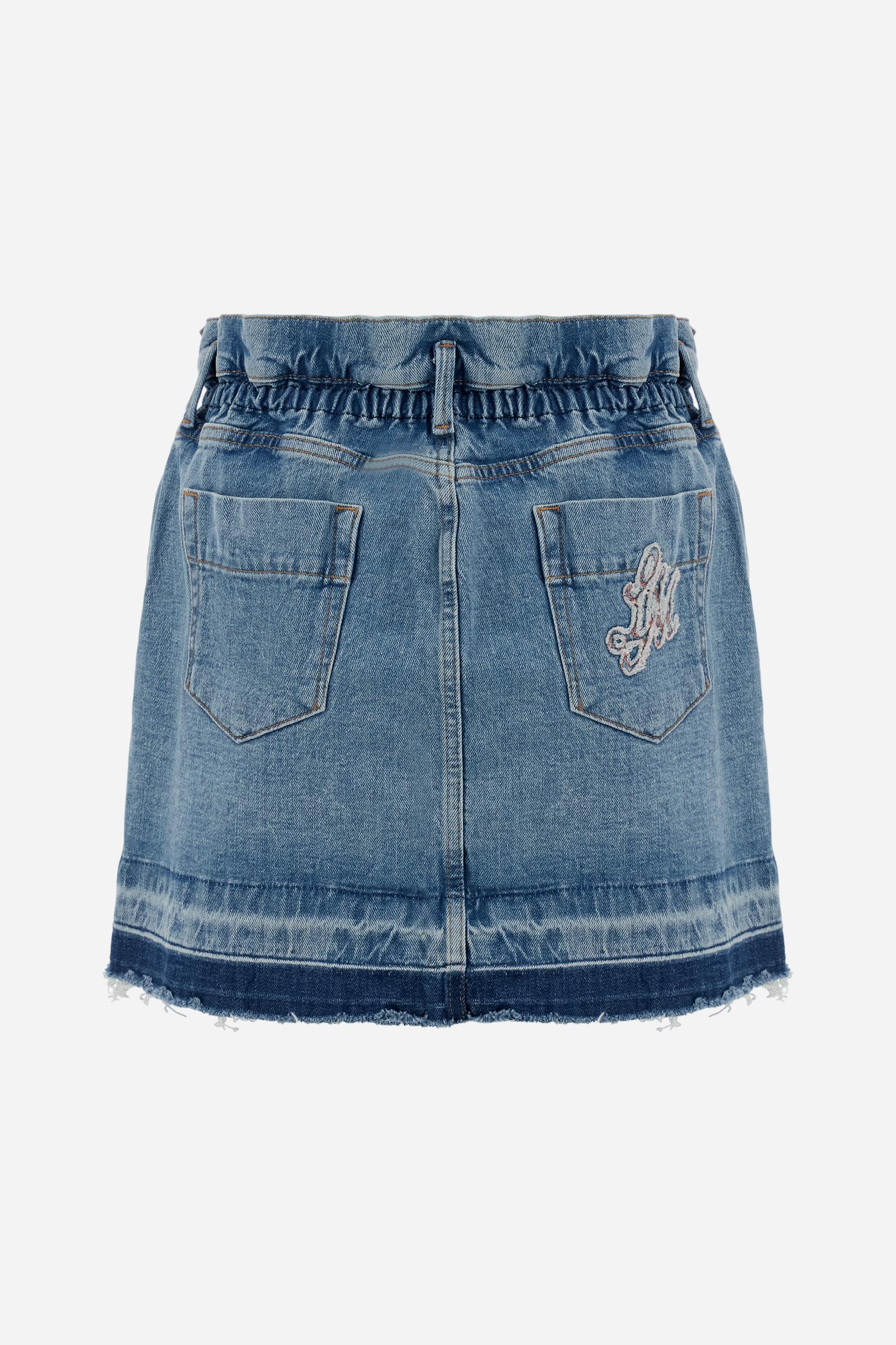 Damen-Denim-Minirock mit Kontrastsaum – Clizia - Image 6