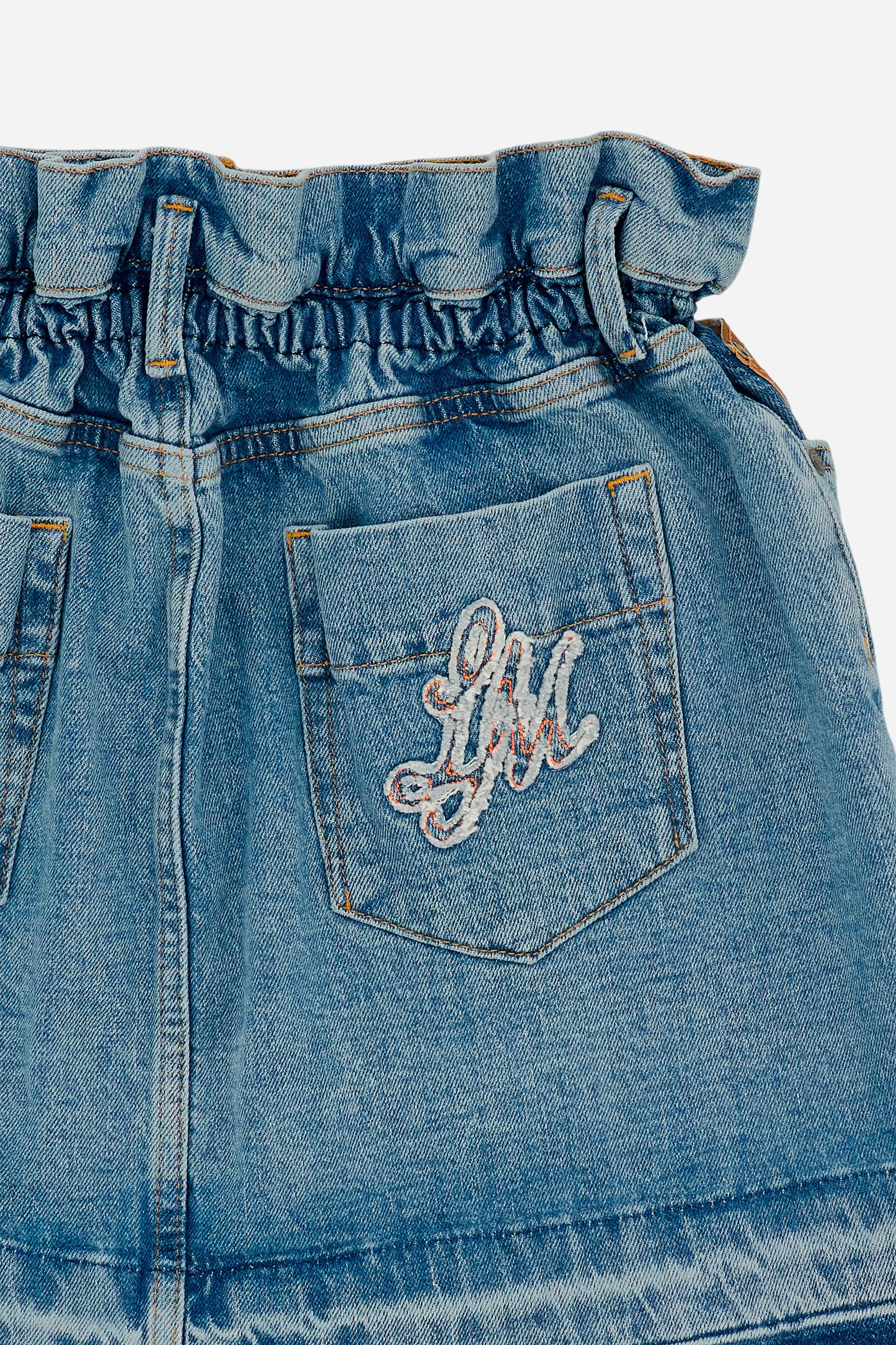 Damen-Denim-Minirock mit Kontrastsaum – Clizia - Image 7