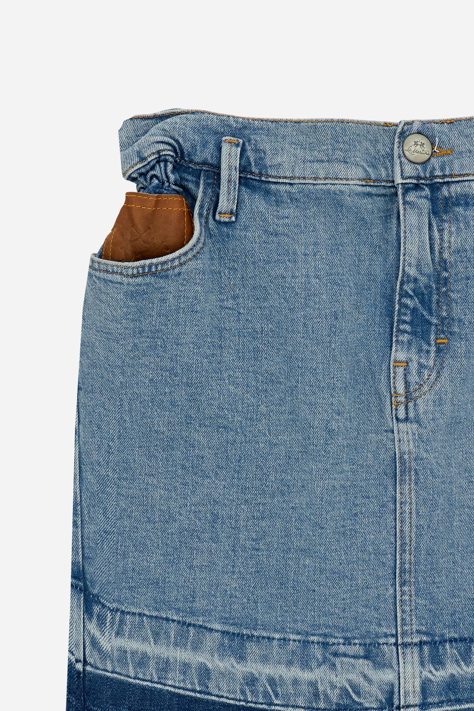 Damen-Denim-Minirock mit Kontrastsaum – Clizia - Image 8