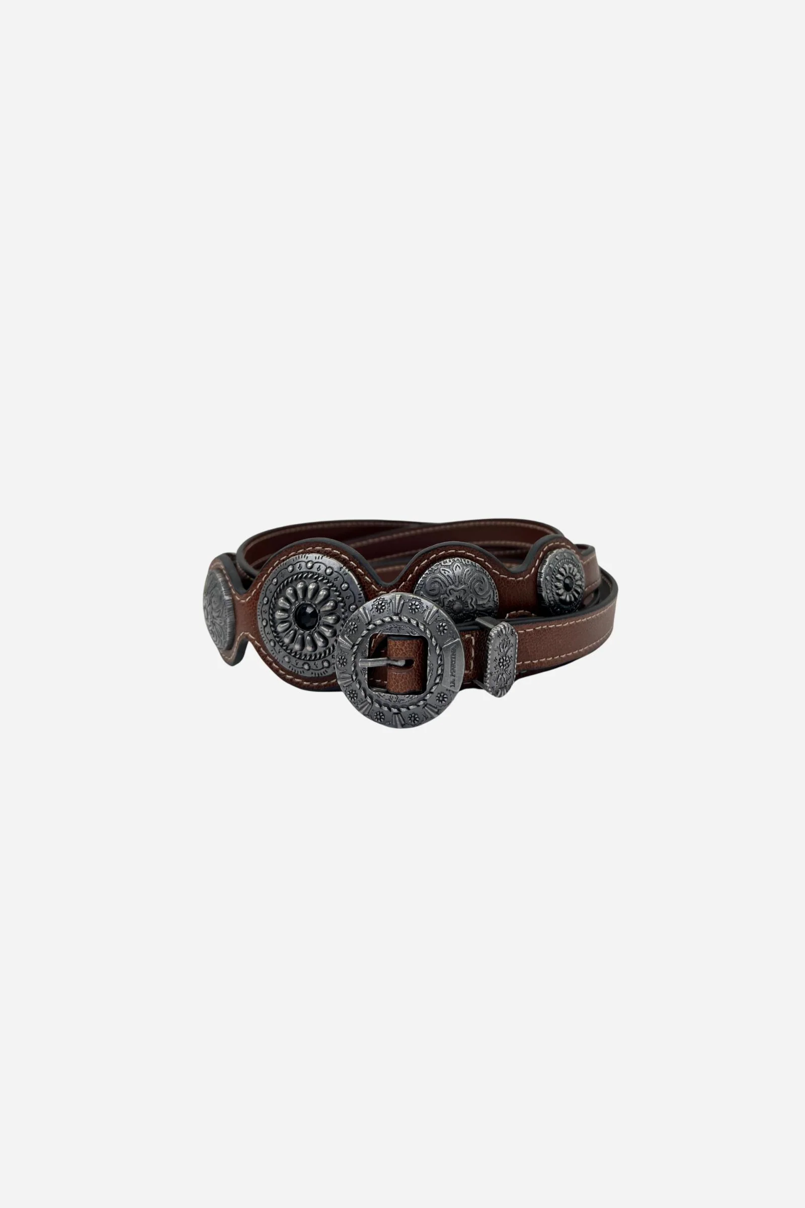 Damen-Gürtel aus Leder mit Conchos - Pampa Soul - Image 2