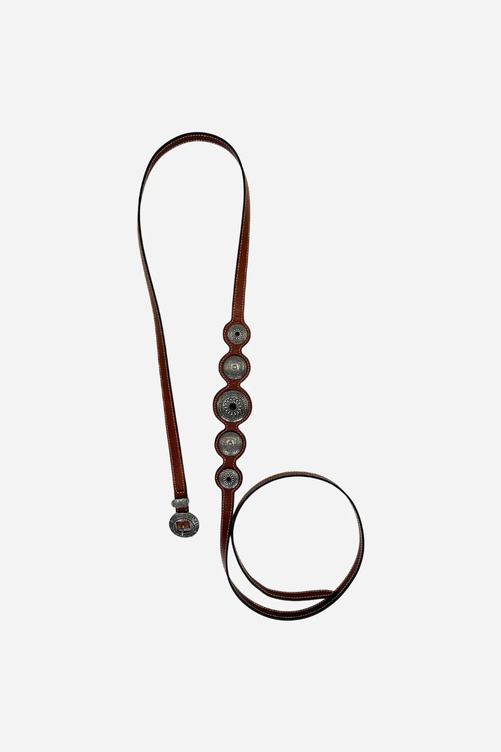 Damen-Gürtel aus Leder mit Conchos - Pampa Soul - Image 3