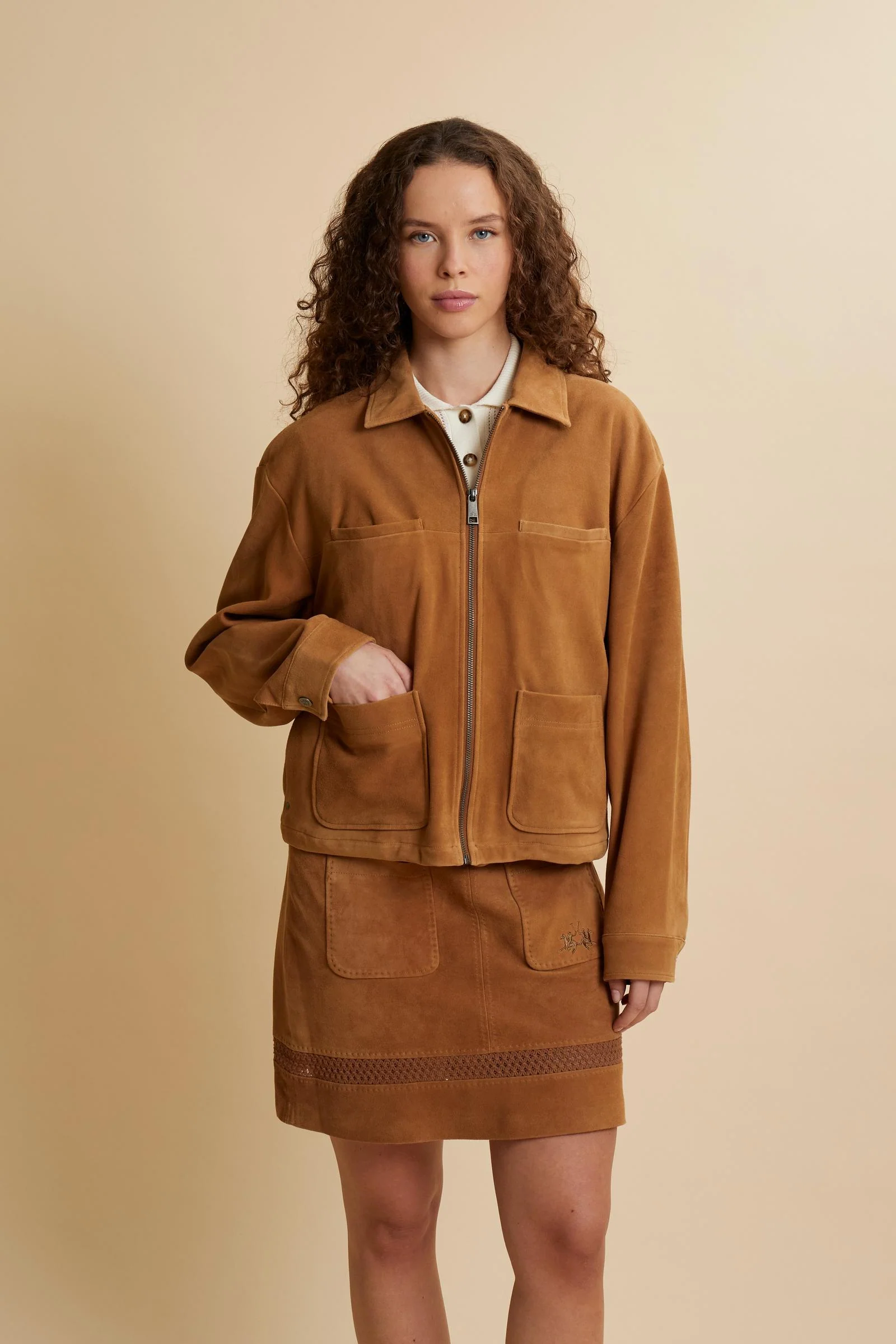 Damen Icon Jacke aus Wildleder - Carmita