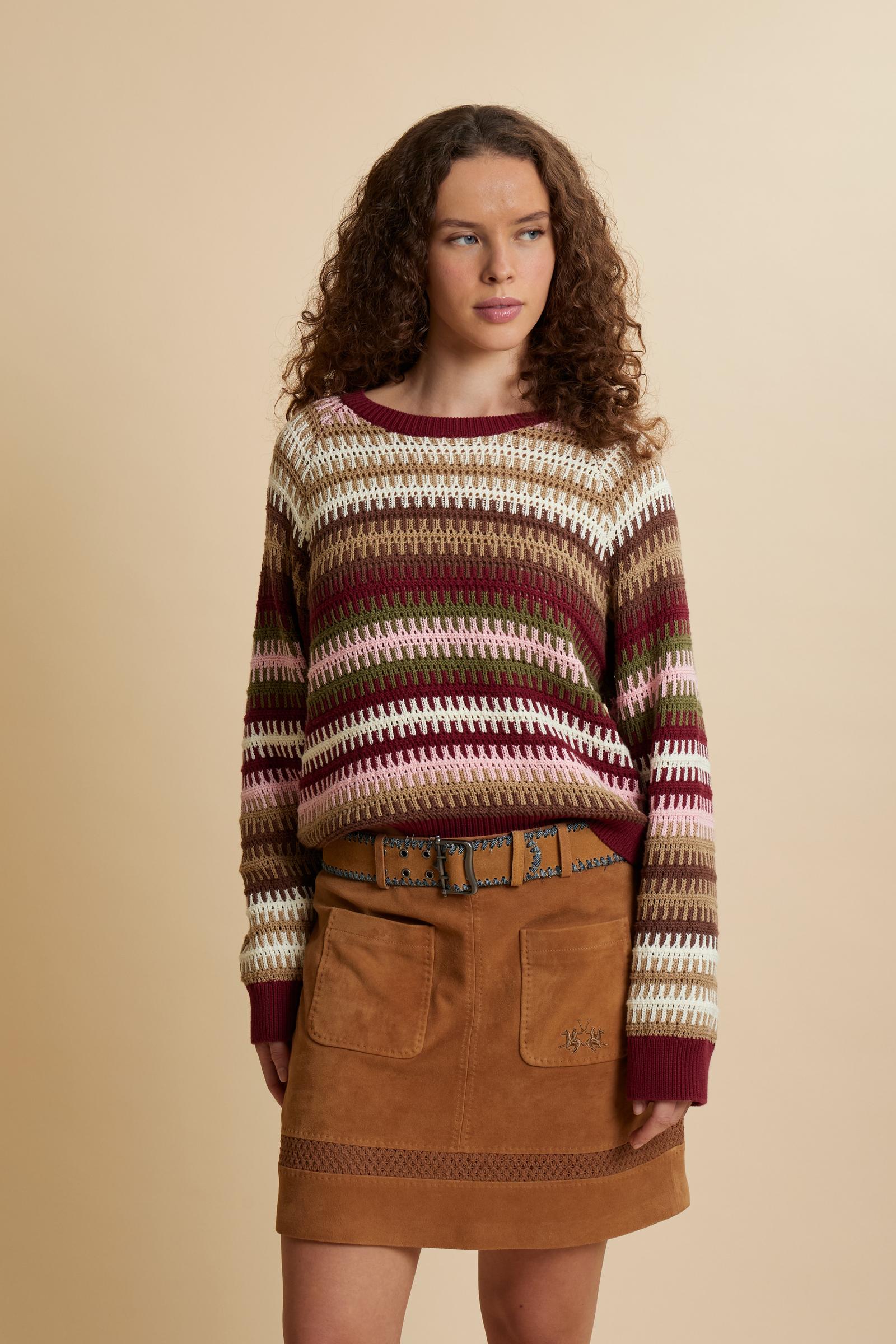 Damen Jacquard-Pullover mehrfarbig - Carmina