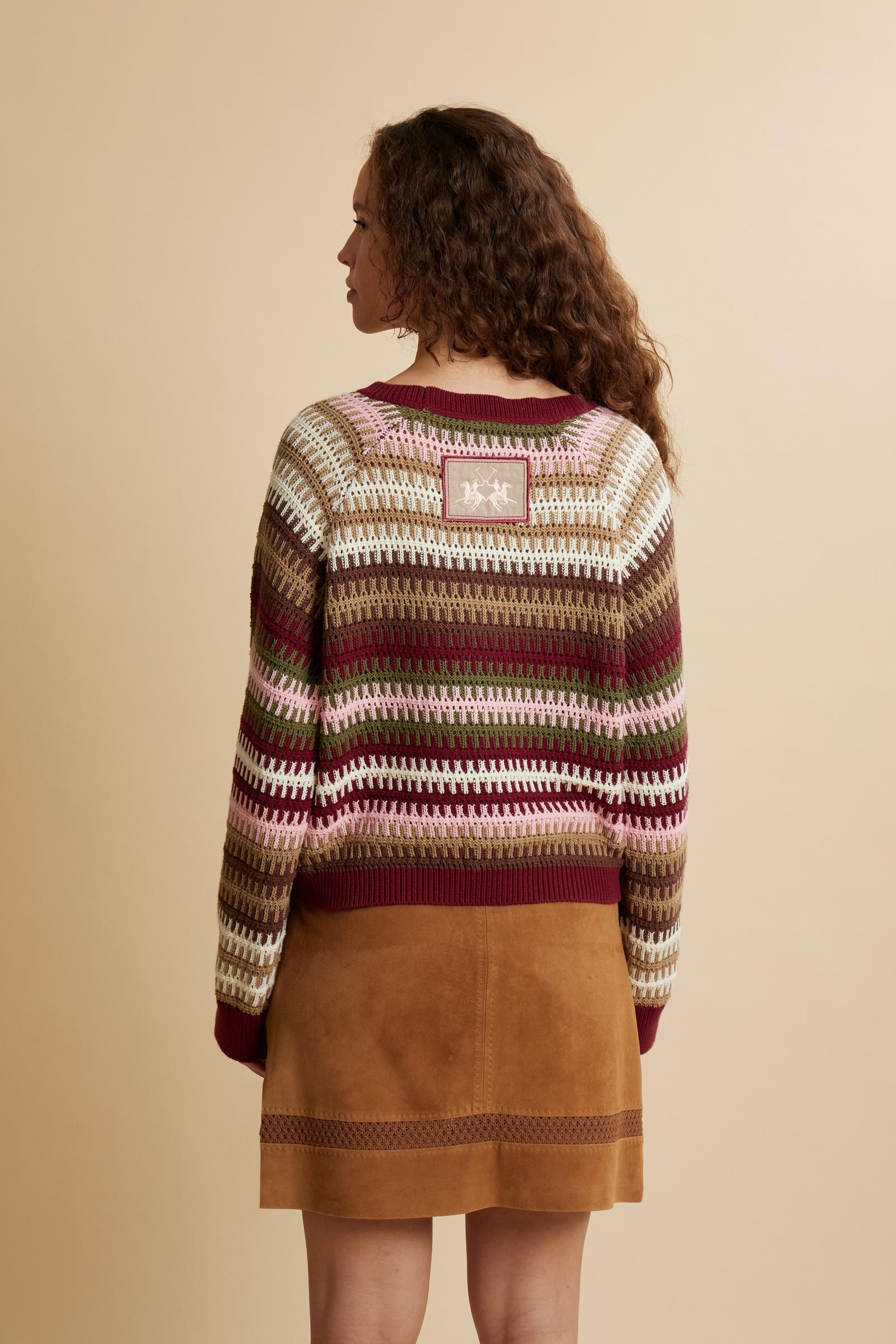 Damen Jacquard-Pullover mehrfarbig - Carmina - Image 4