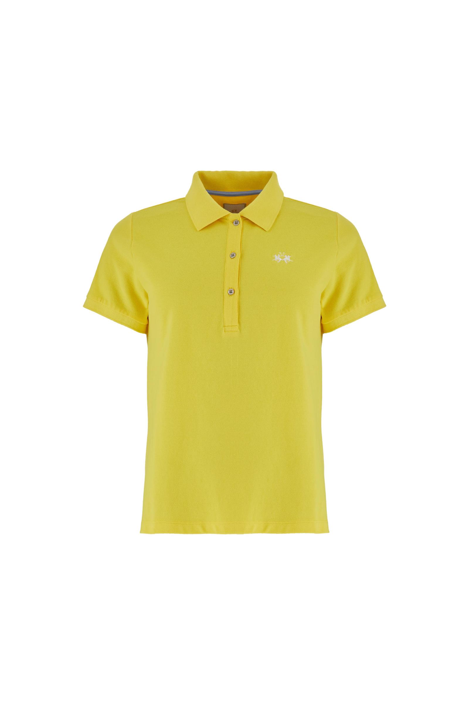 Damen Poloshirt aus Stretch-Piqué mit Schriftzug unter dem Kragen - Clarissa - Image 5