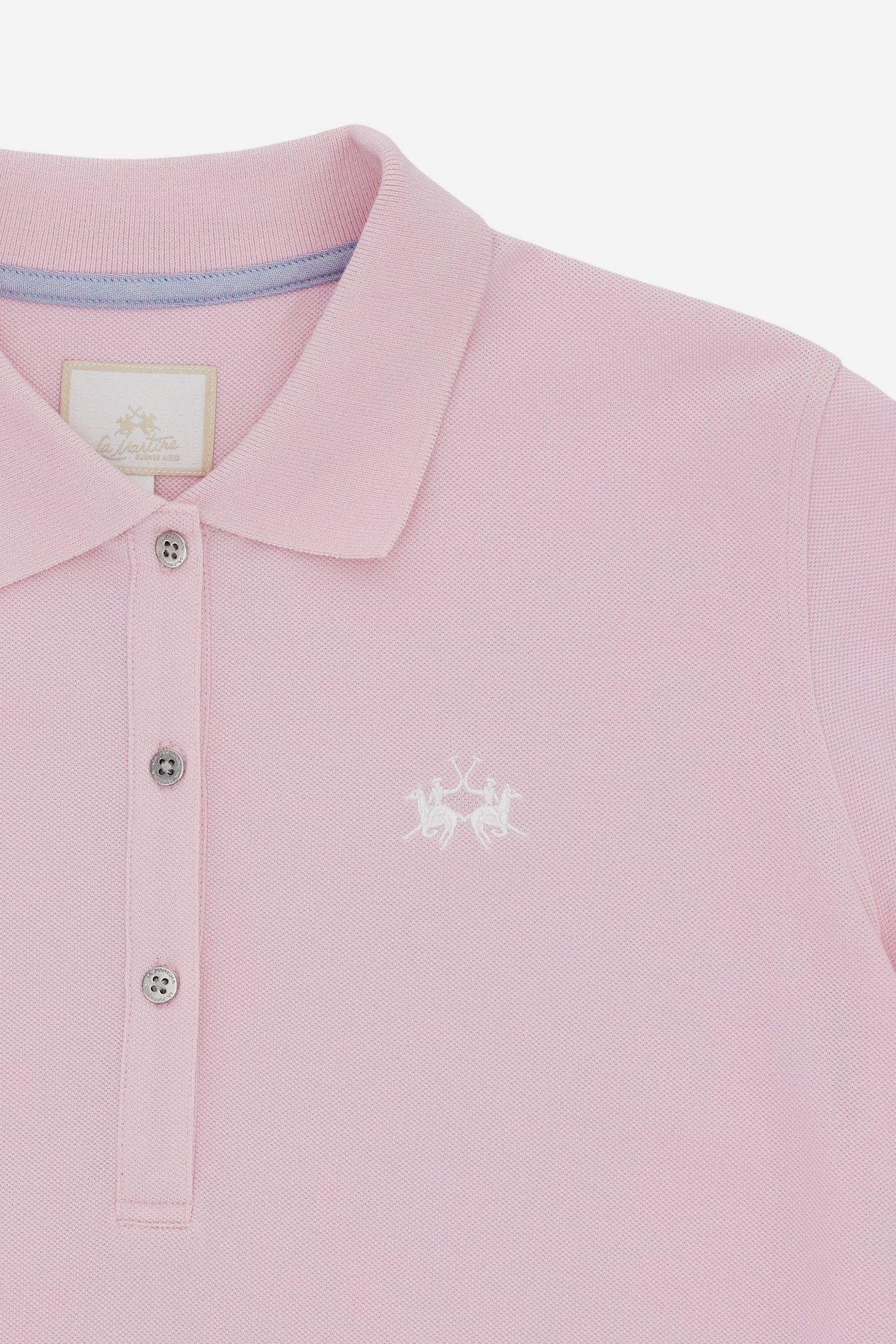 Damen Poloshirt aus Stretch-Piqué mit Schriftzug unter dem Kragen - Clarissa - Image 8