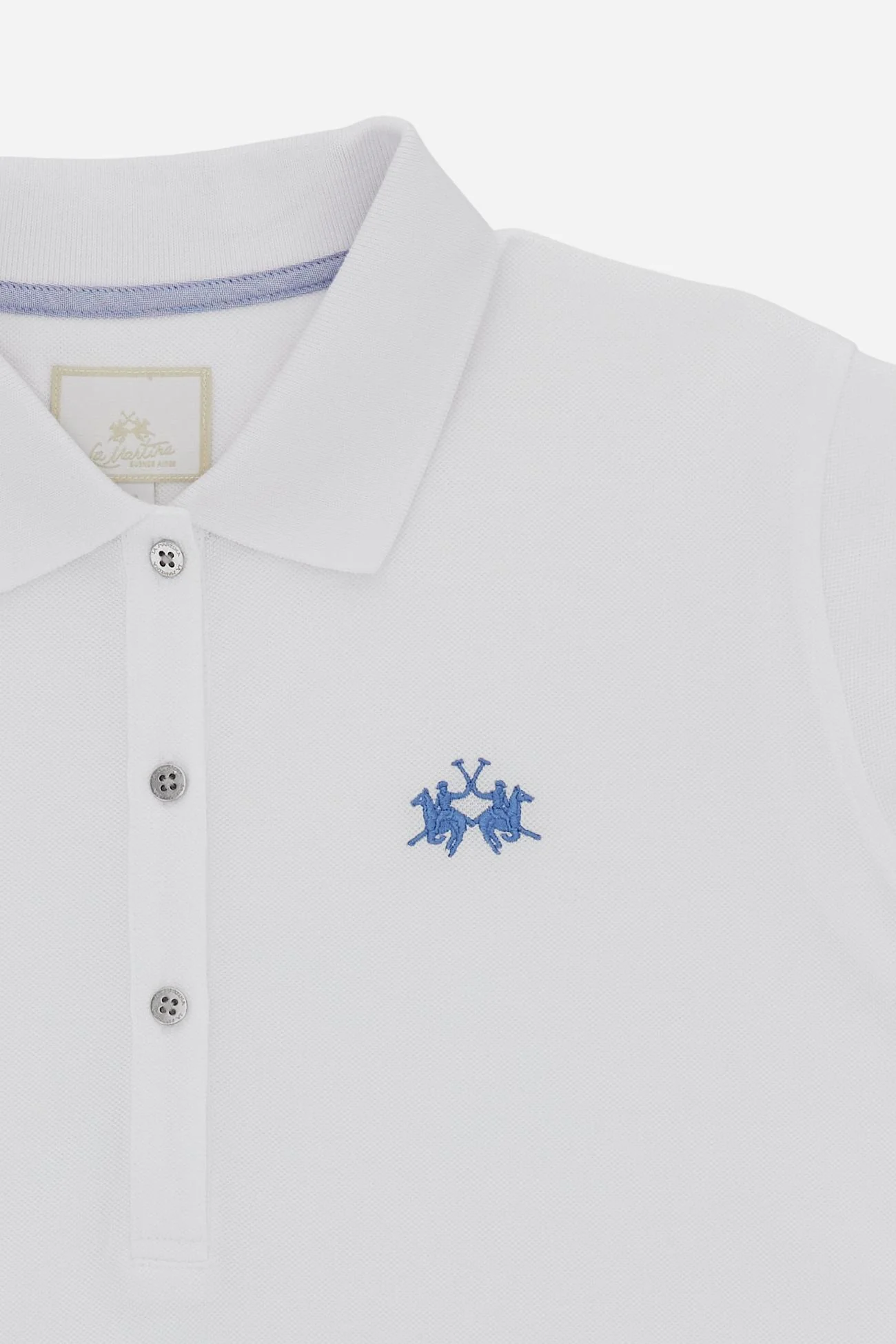 Damen Poloshirt aus Stretch-Piqué mit Schriftzug unter dem Kragen - Clarissa - Image 8