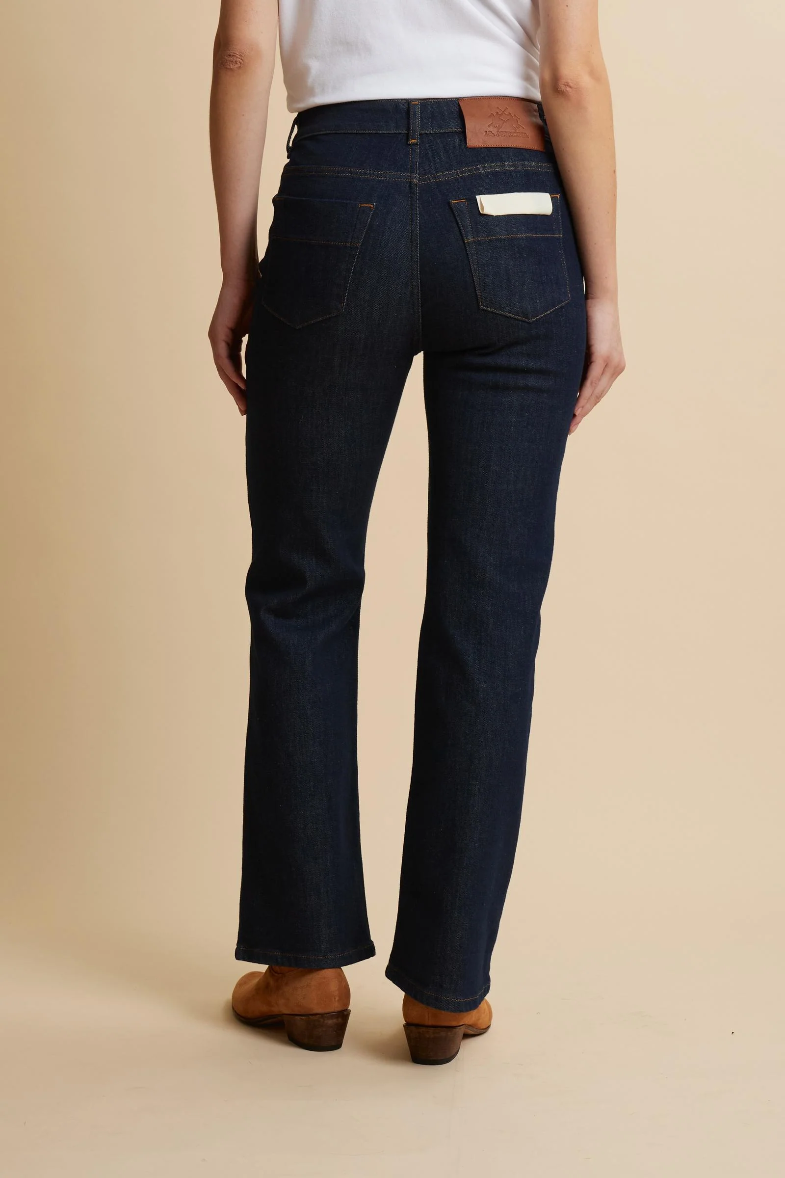Damen-Slim-Fit-Jeans aus mittelblauem Denim – Donatella - Image 4