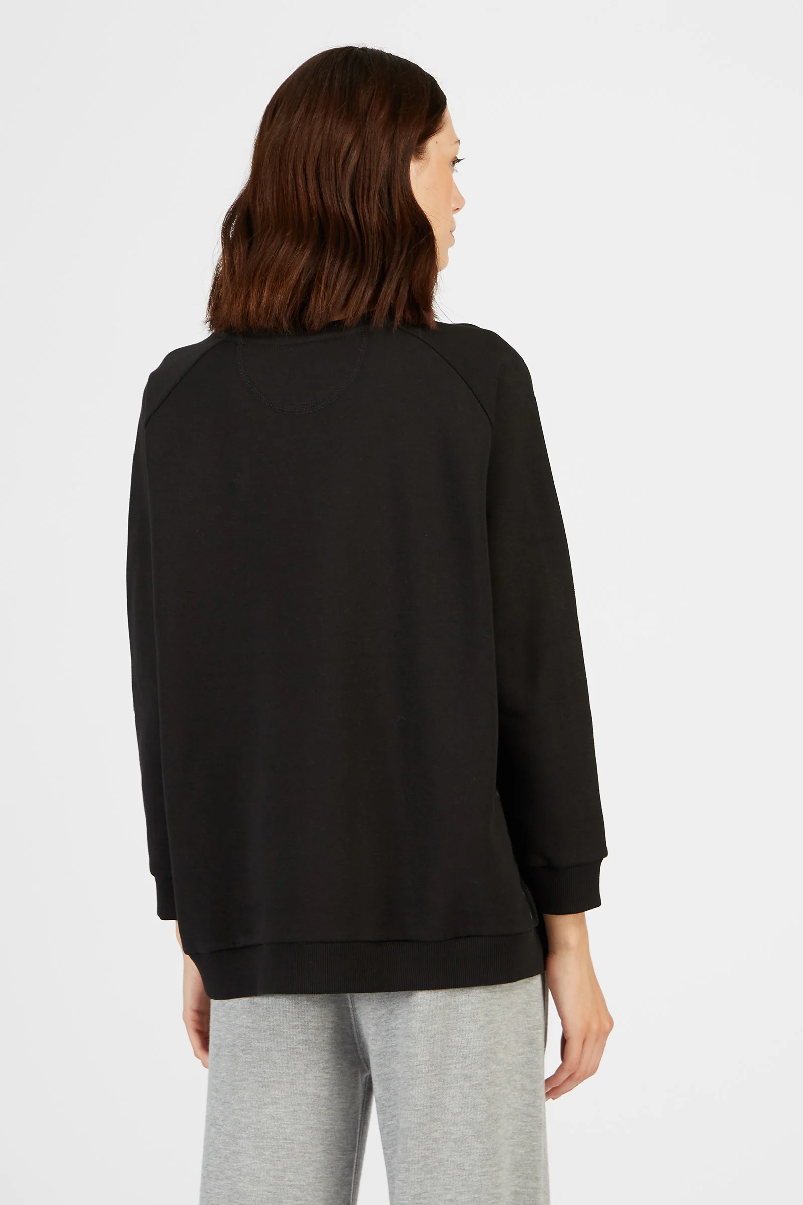 Damen-Sweatshirt mit Rundhalsausschnitt Jet Set aus Baumwoll-Mix - Image 4