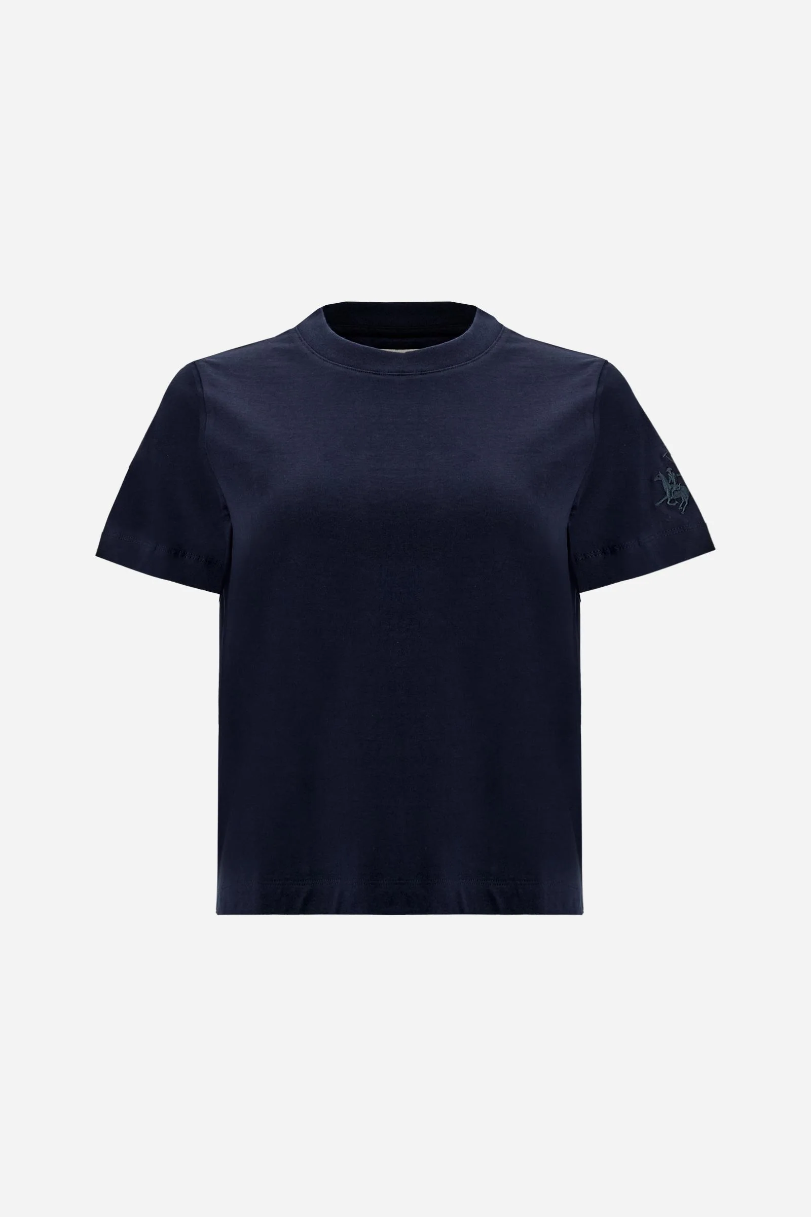 Damen T-Shirt mit Rundhals aus Baumwolljersey mit Maxi-Logo am Ärmel - Corina - Image 5