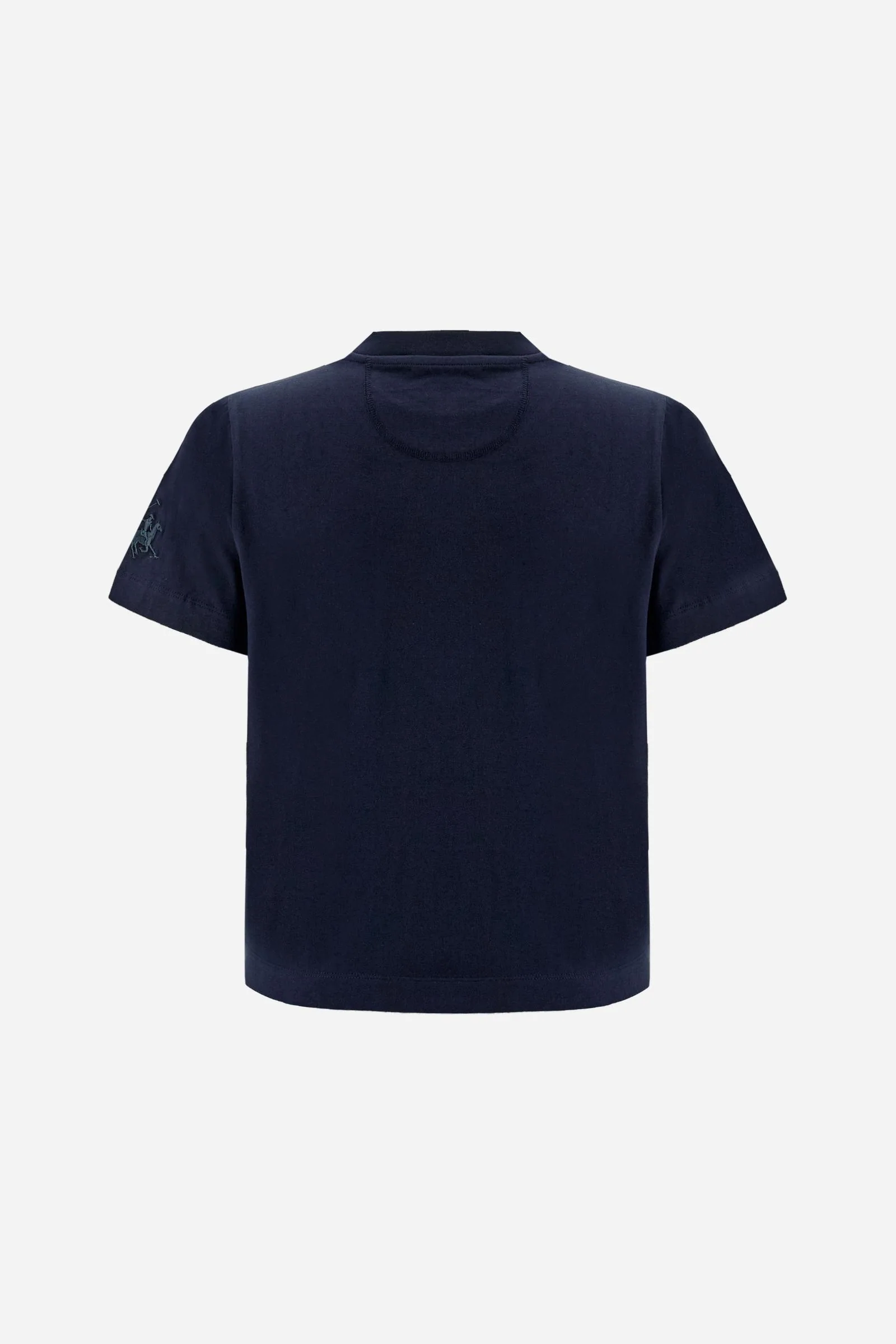 Damen T-Shirt mit Rundhals aus Baumwolljersey mit Maxi-Logo am Ärmel - Corina - Image 6