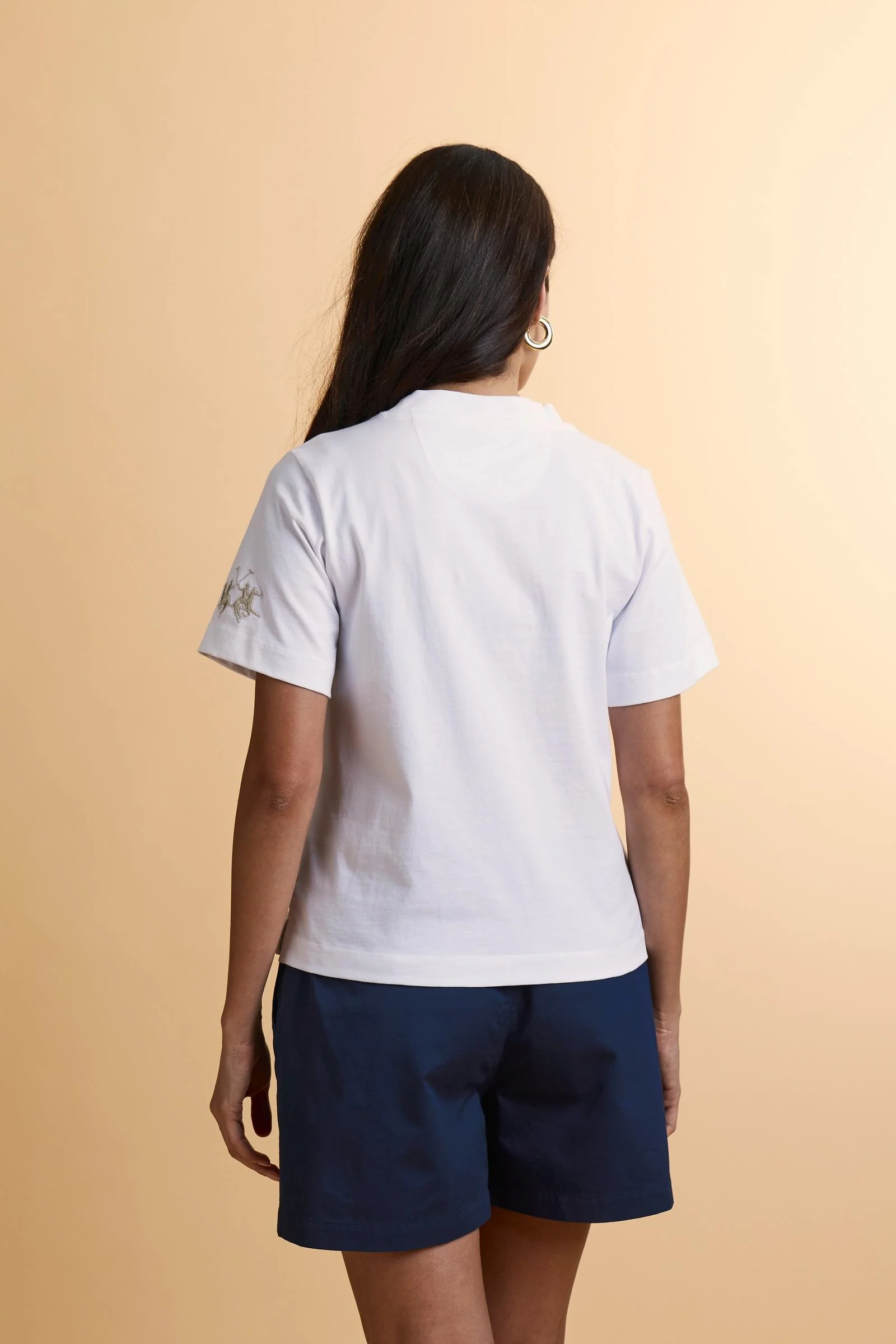 Damen T-Shirt mit Rundhals aus Baumwolljersey mit Maxi-Logo am Ärmel - Corina - Image 4