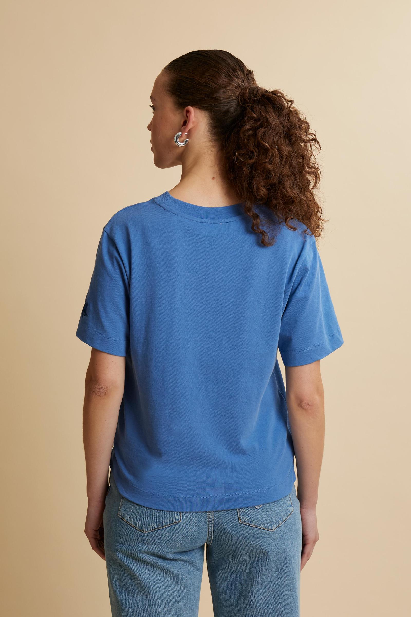 Damen T-Shirt mit Rundhals aus Baumwolljersey mit Maxi-Logo am Ärmel - Corina - Image 4