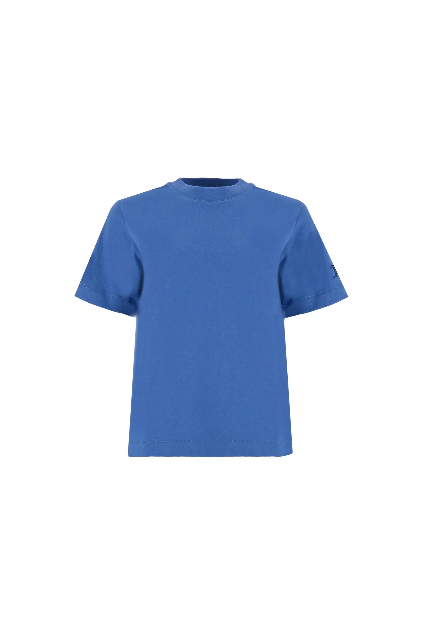 Damen T-Shirt mit Rundhals aus Baumwolljersey mit Maxi-Logo am Ärmel - Corina - Image 5