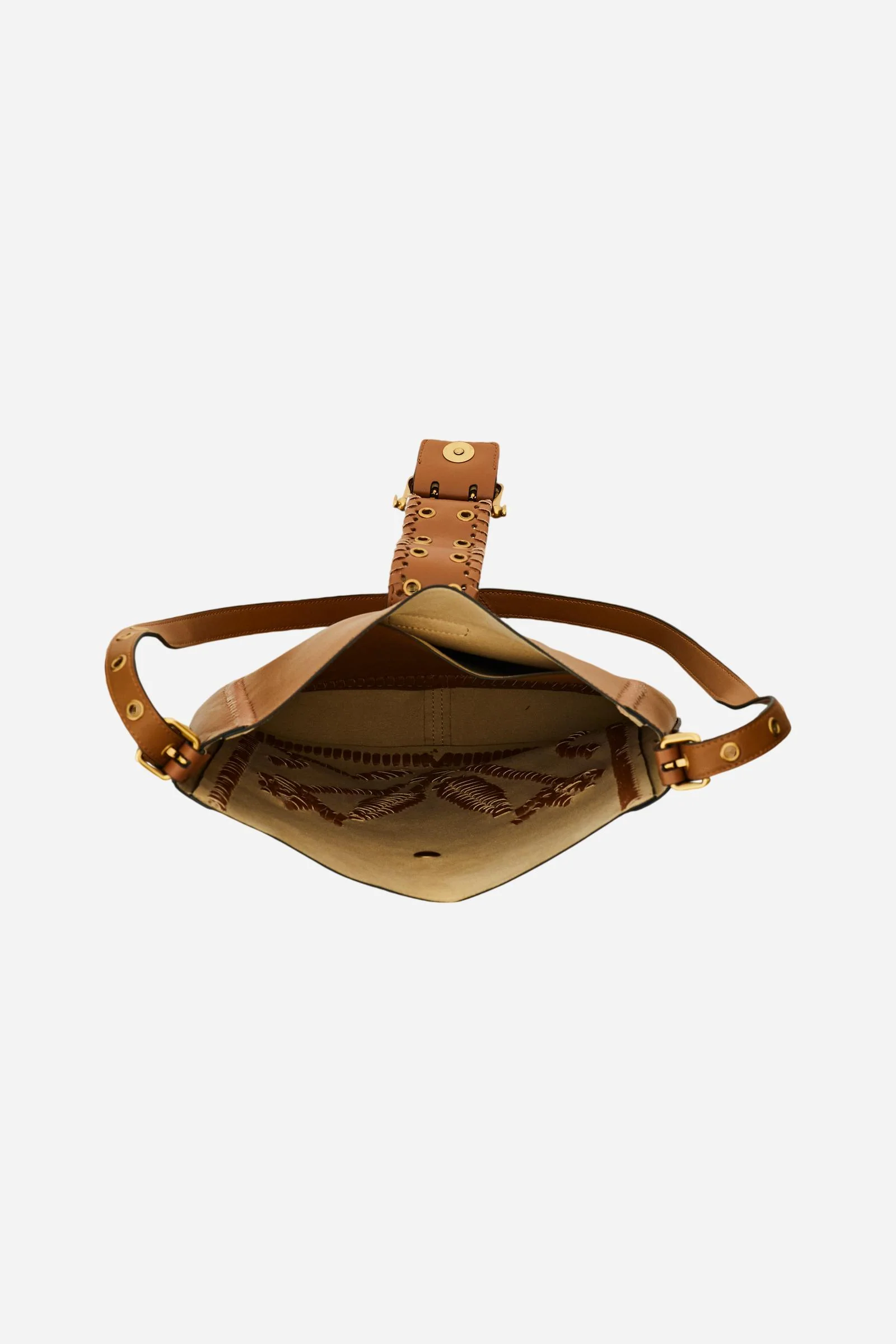 Damen-Umhängetasche aus Leder mit durchbrochenen Stickereien - Fuego Crossbody - Image 4