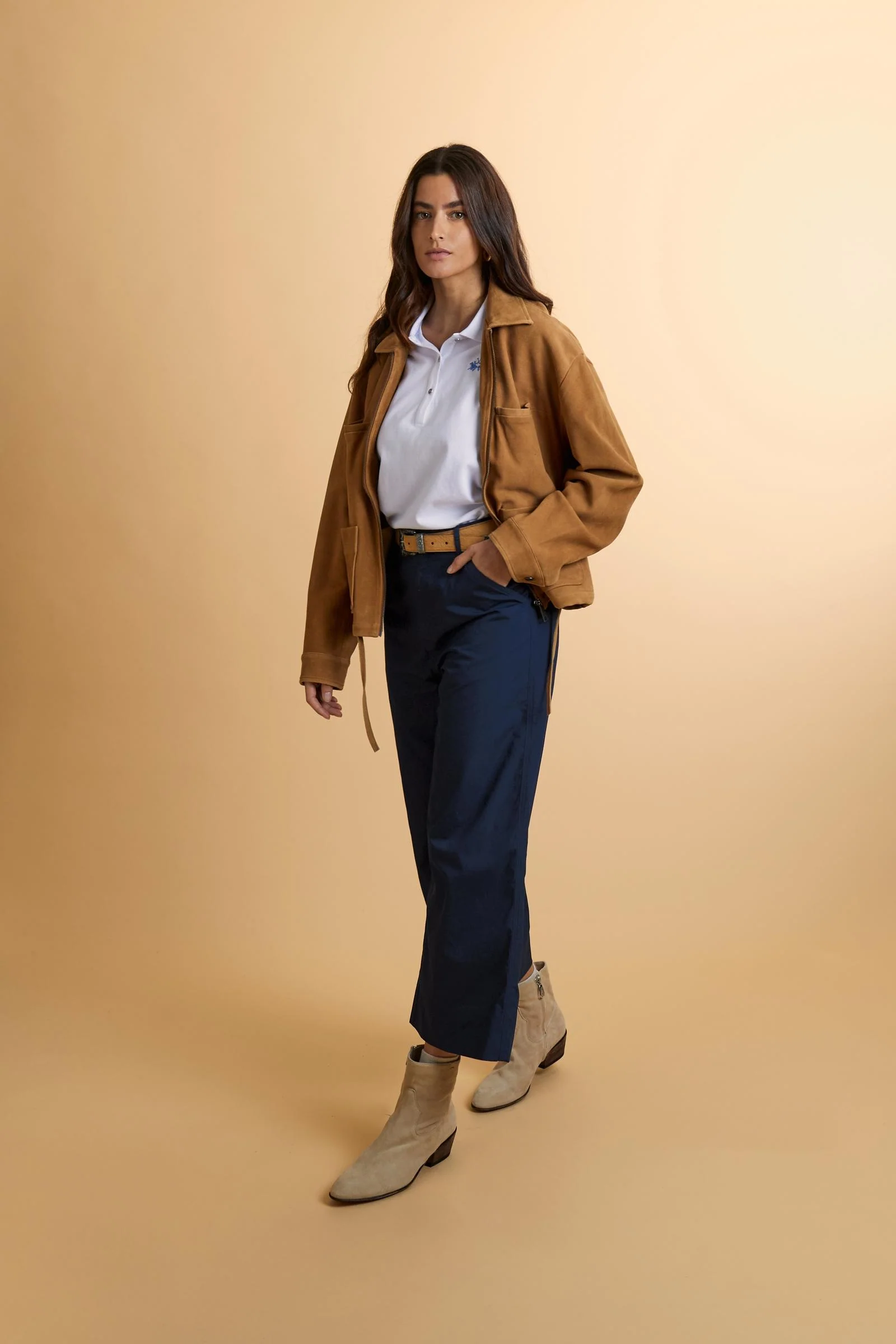 Damen Wide Leg Popeline Hose - Catriel - Image 2