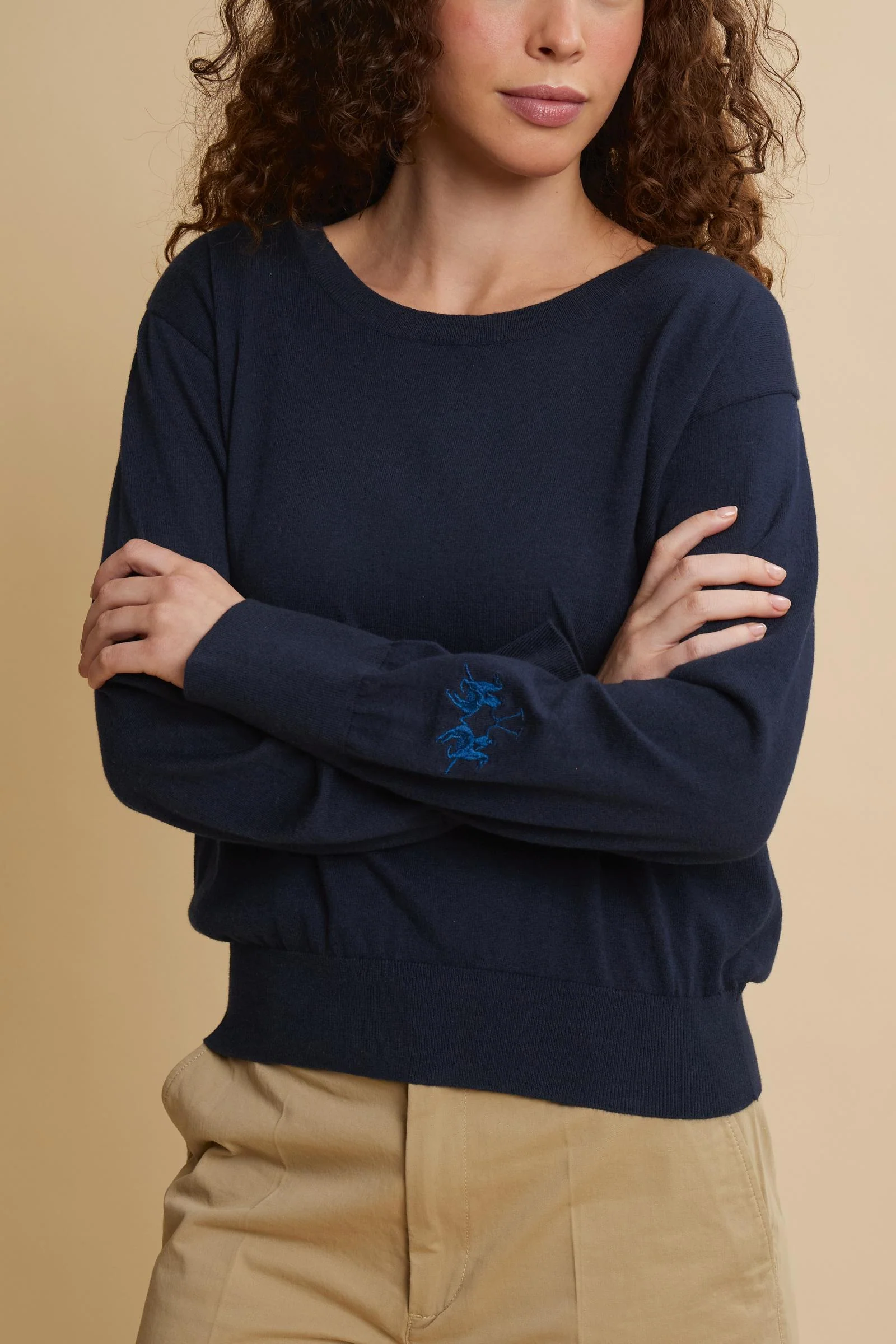 Damenpullover aus Baumwolle, Wolle und Kaschmir - Carlota - Image 3