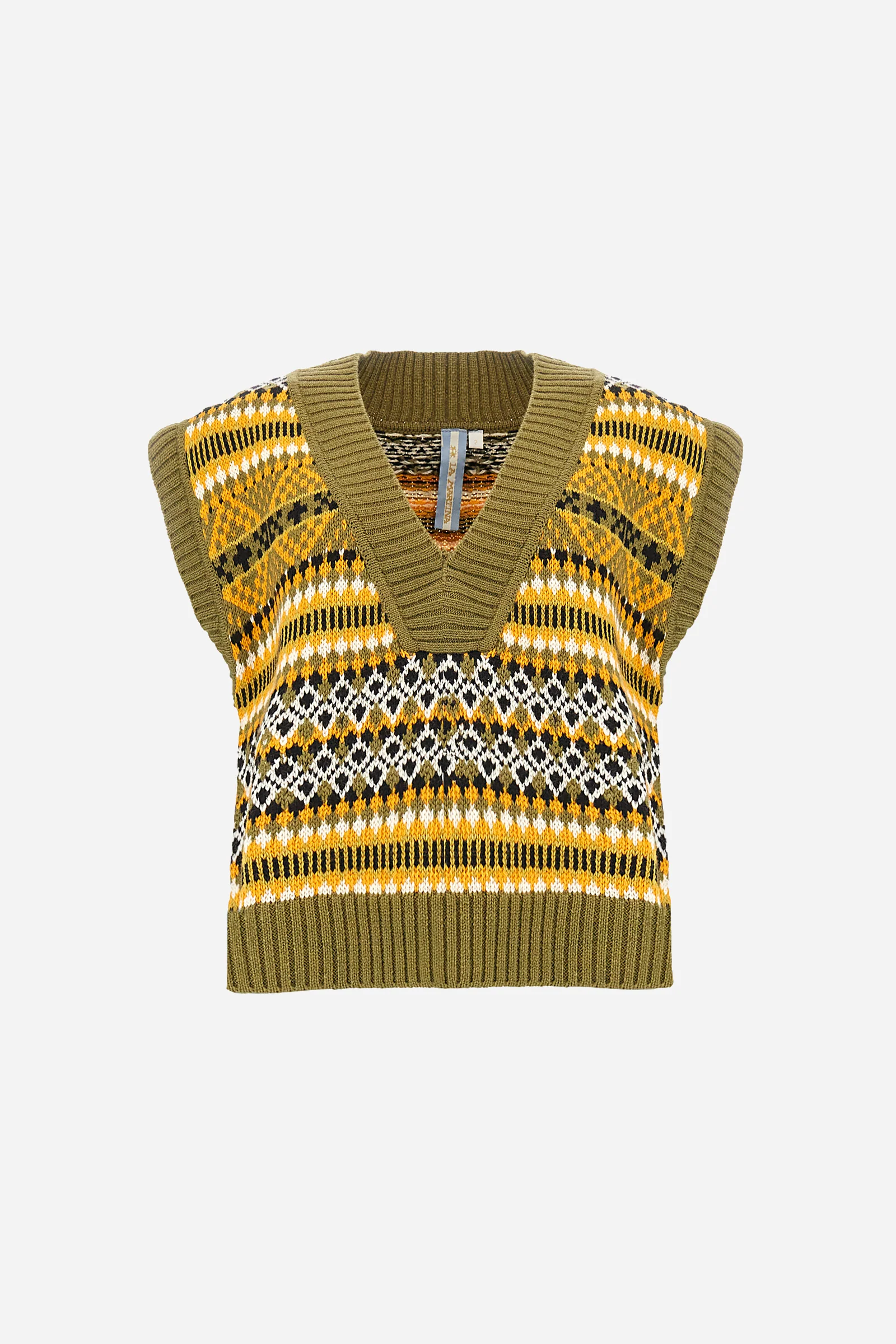 Damenweste aus Jacquard-Strick mit Streifenmuster - Berta - Image 5