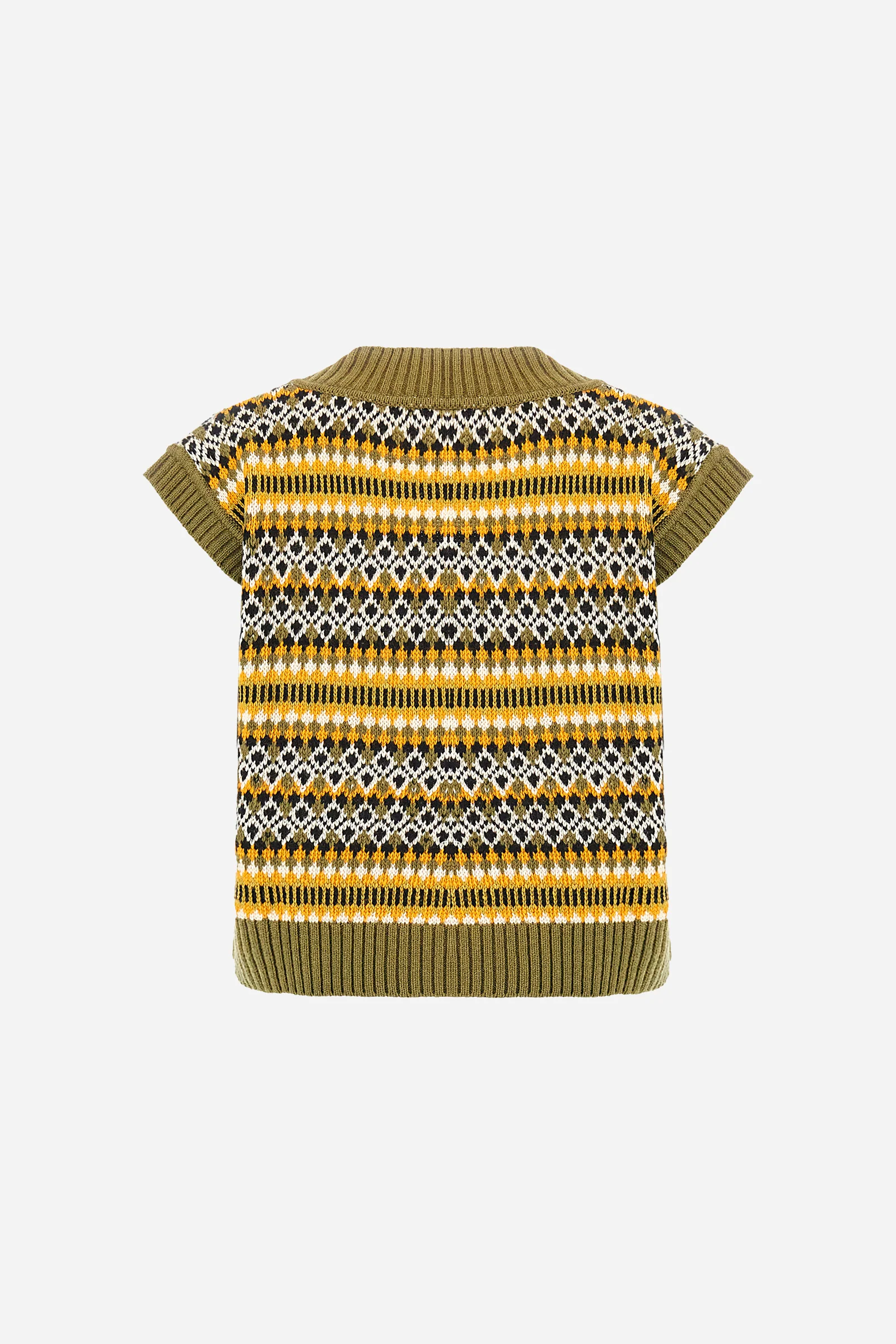 Damenweste aus Jacquard-Strick mit Streifenmuster - Berta - Image 6