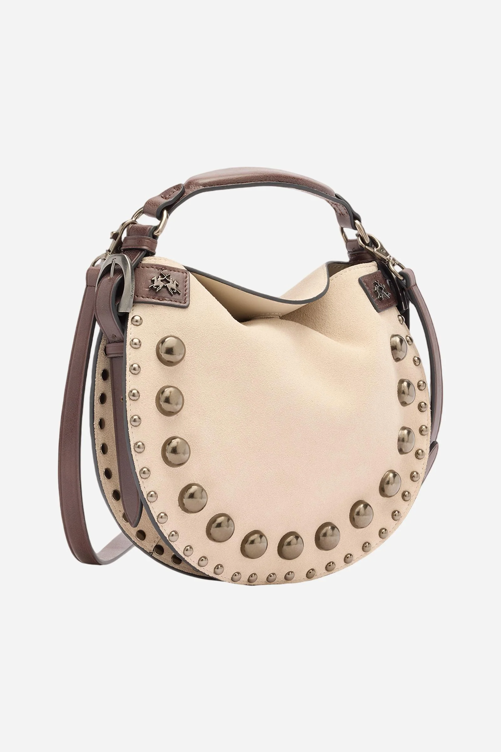 Halbmondtasche aus Wildleder - Luna Studs - Image 3