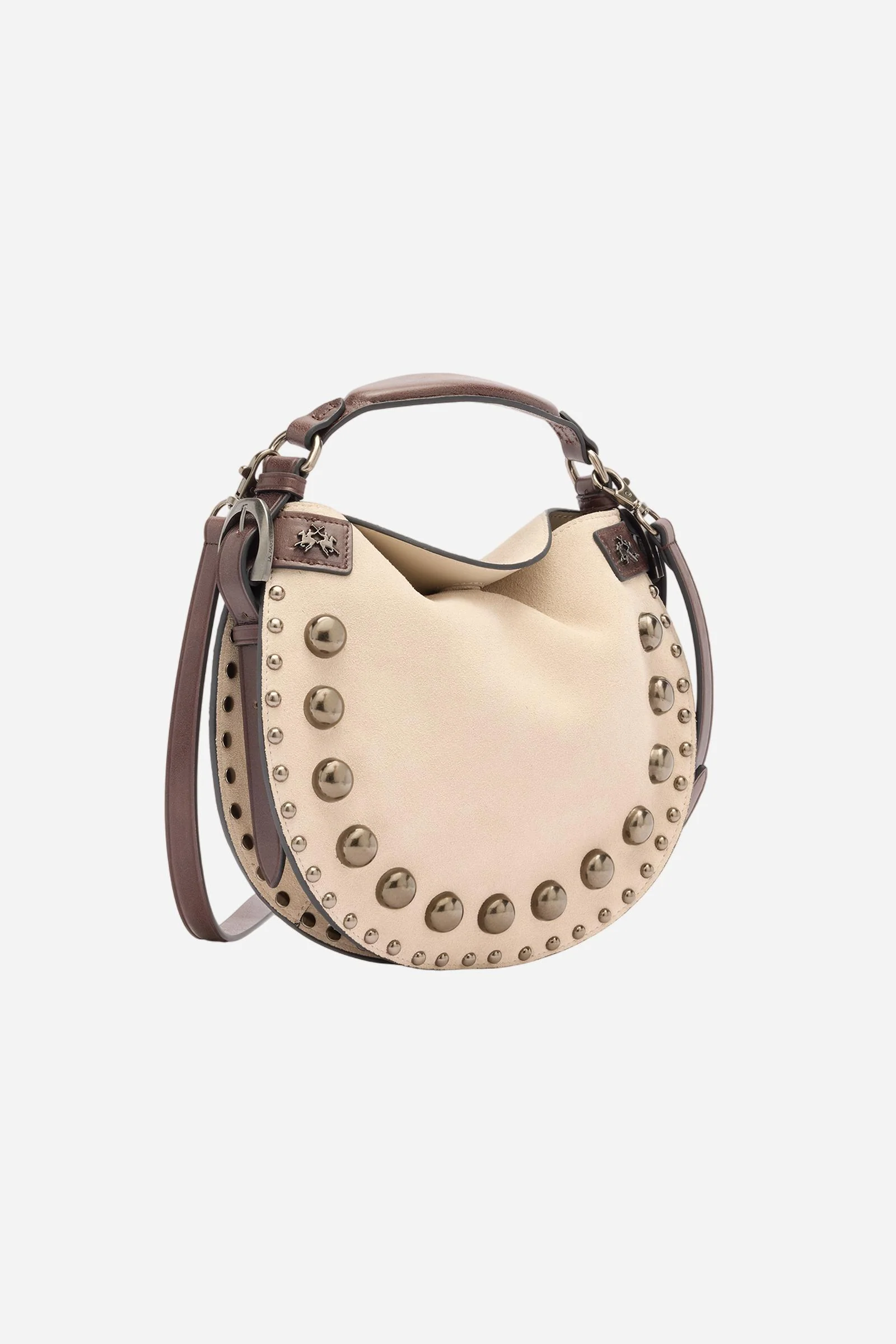 Halbmondtasche aus Wildleder mit dekorativen Nieten – Luna Small Studs - Image 3