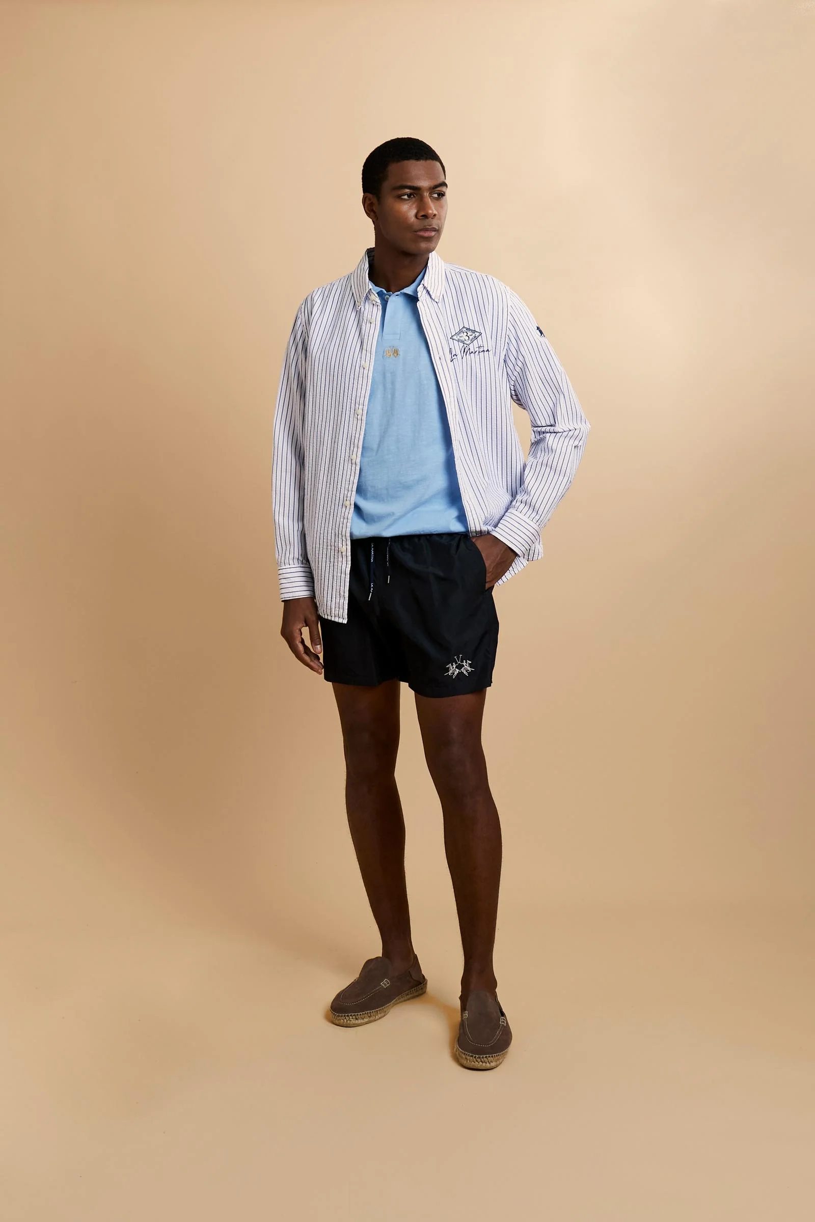 Herren Badeshorts aus Nylon uni - Chuck - Image 2