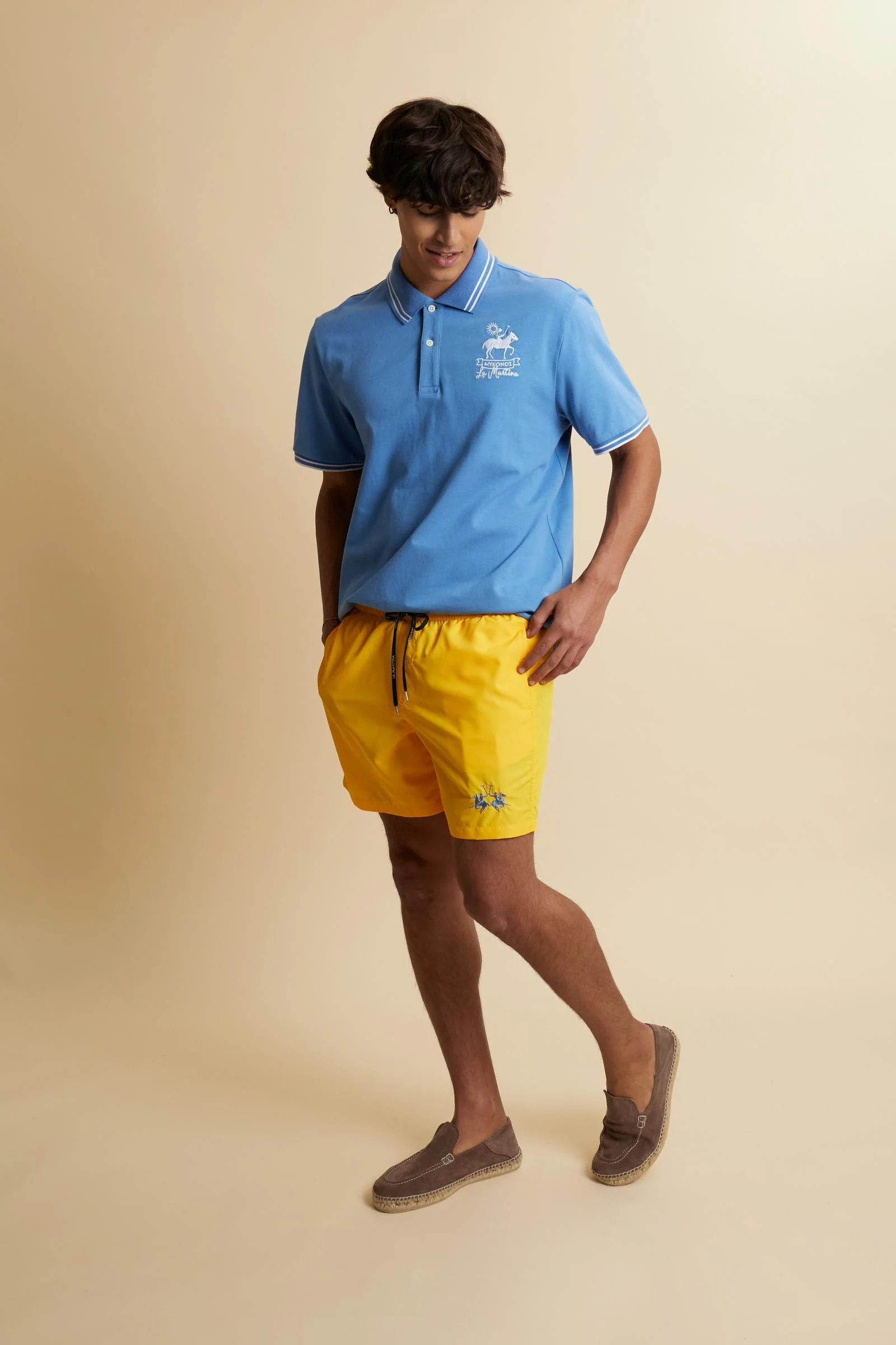 Herren Badeshorts aus Nylon uni - Chuck - Image 2