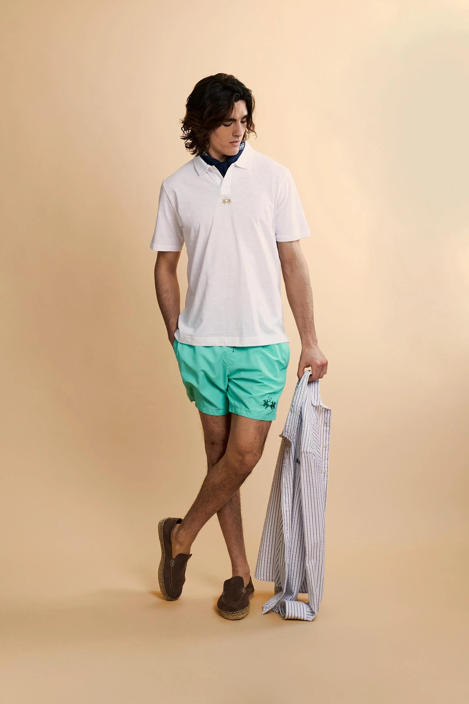 Herren Badeshorts aus Nylon uni - Chuck - Image 2