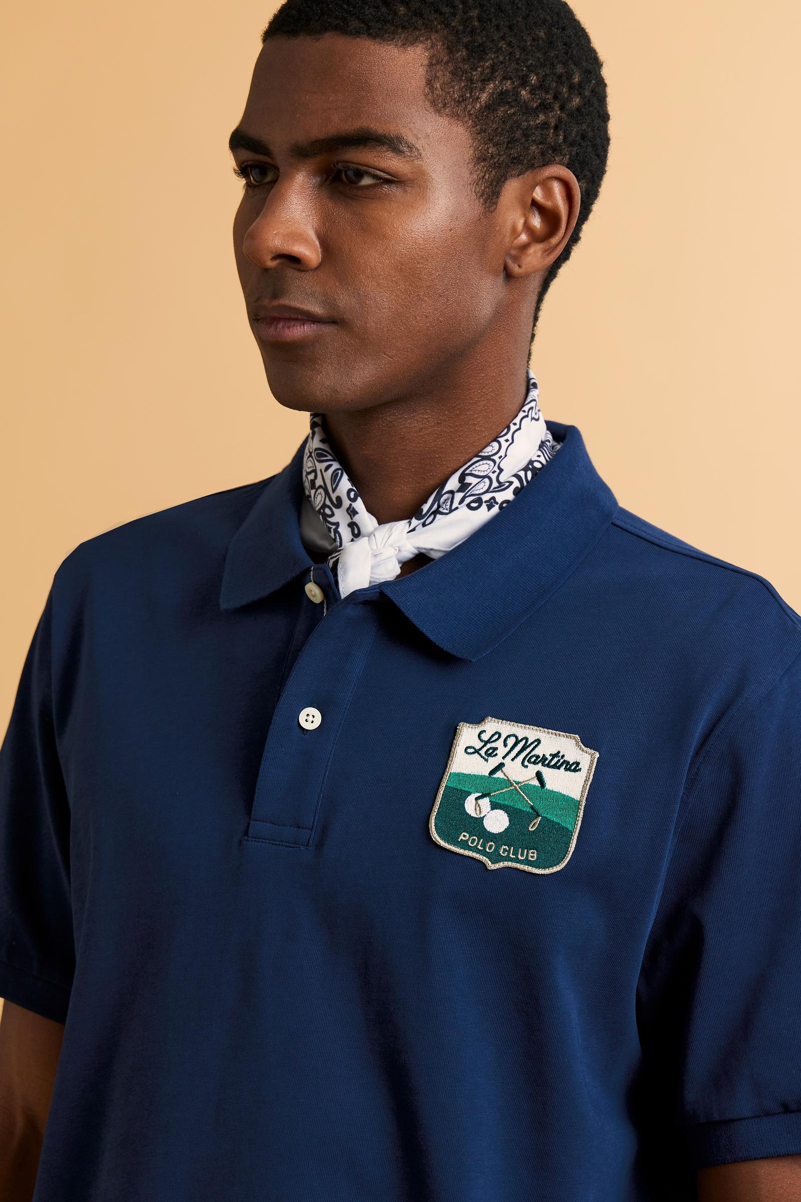 Herren-Baumwoll-Piqué-Poloshirt mit Wappenpatch – Cordell - Image 3