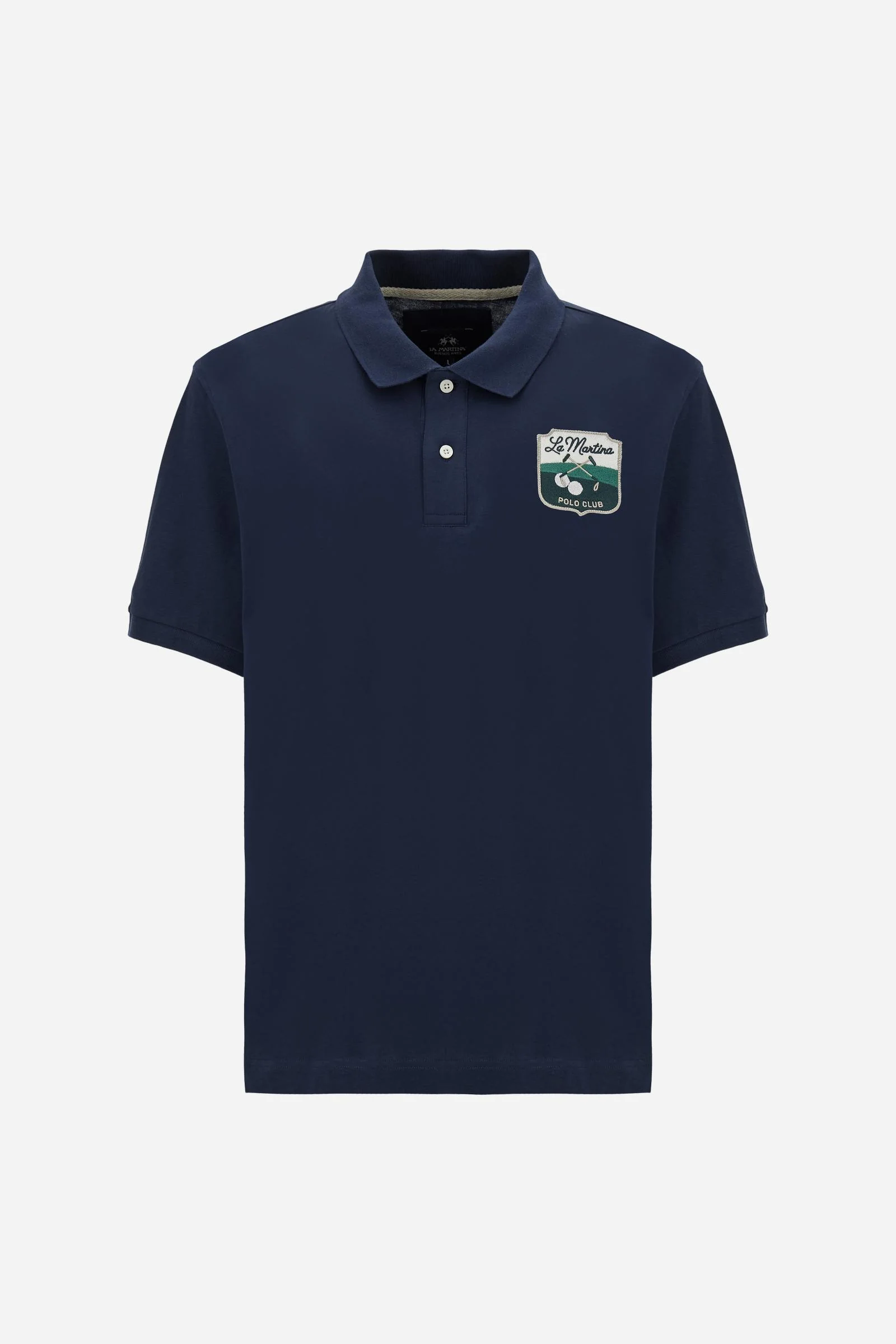 Herren-Baumwoll-Piqué-Poloshirt mit Wappenpatch – Cordell - Image 5