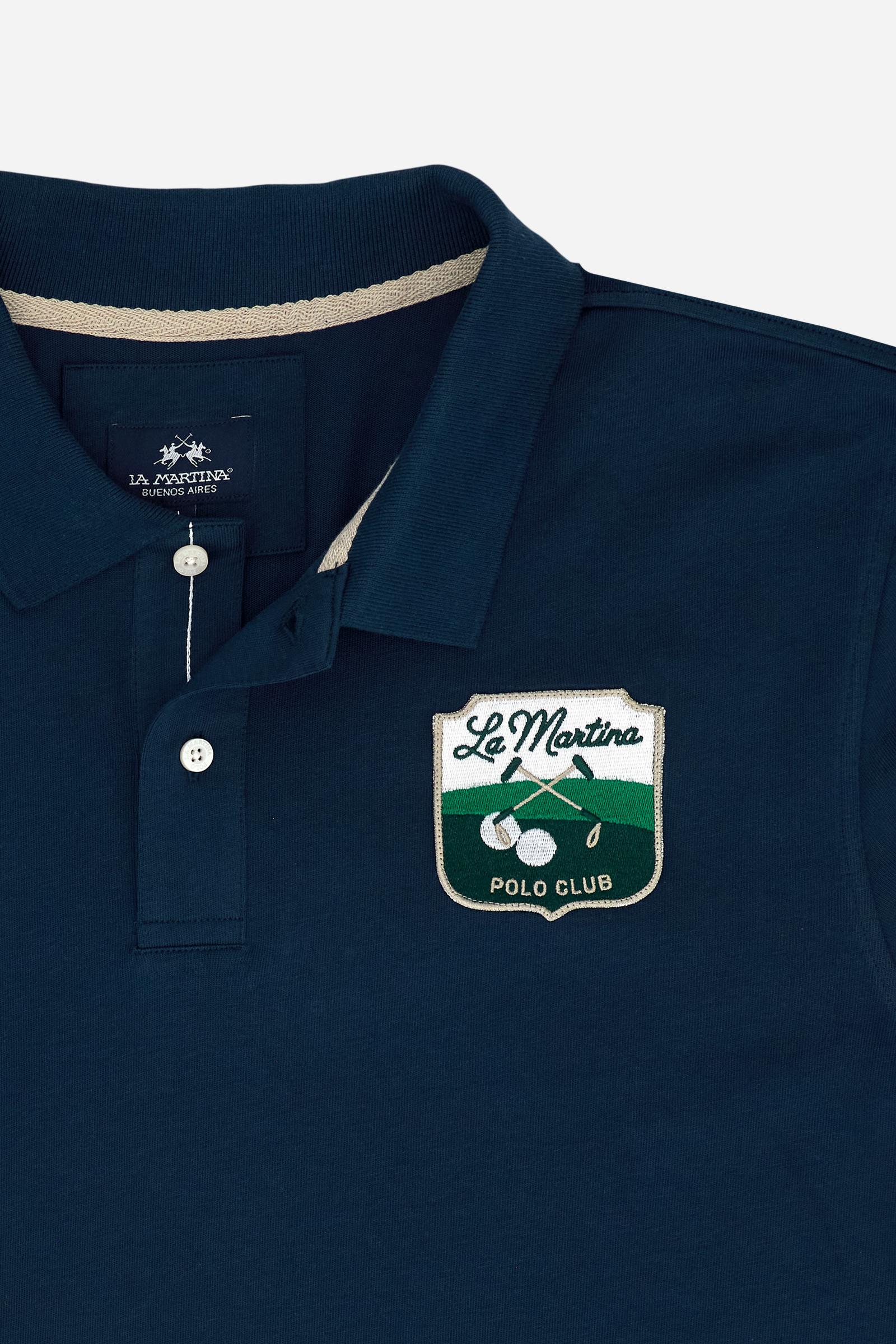 Herren-Baumwoll-Piqué-Poloshirt mit Wappenpatch – Cordell - Image 8