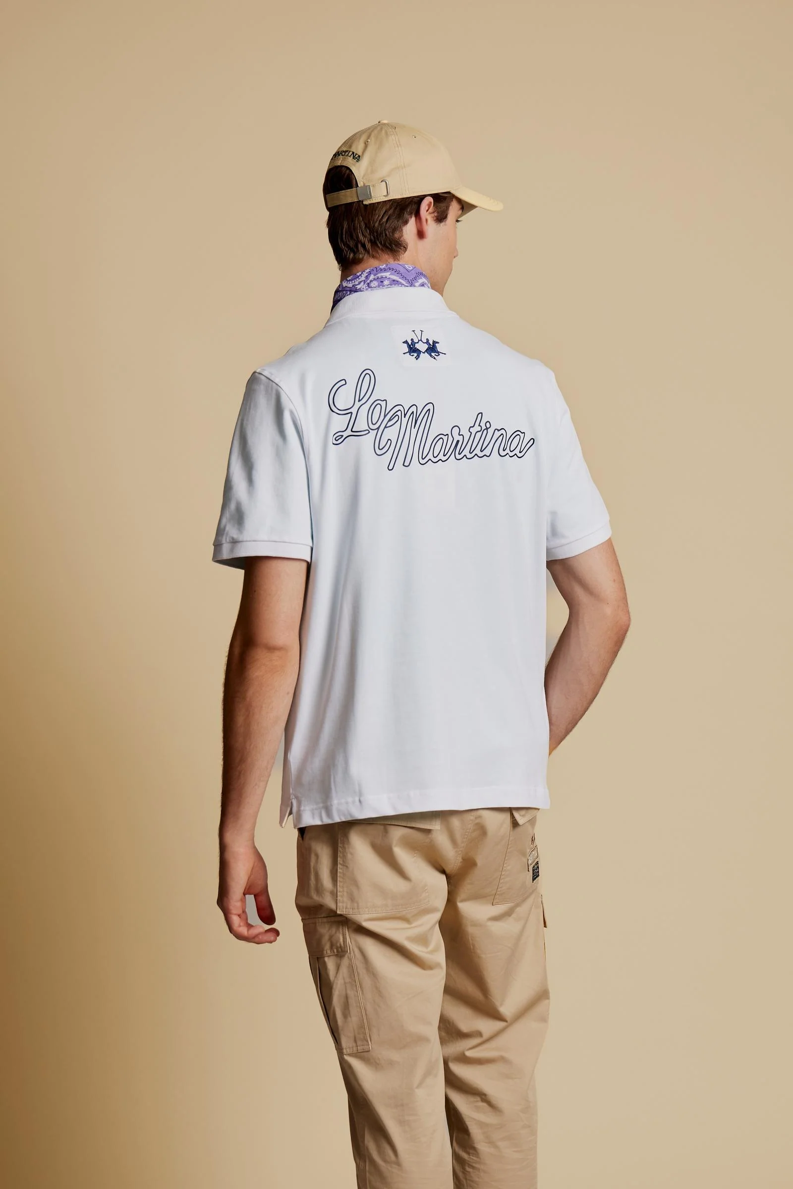 Herren-Baumwoll-Piqué-Poloshirt mit Wappenpatch – Cordell - Image 4