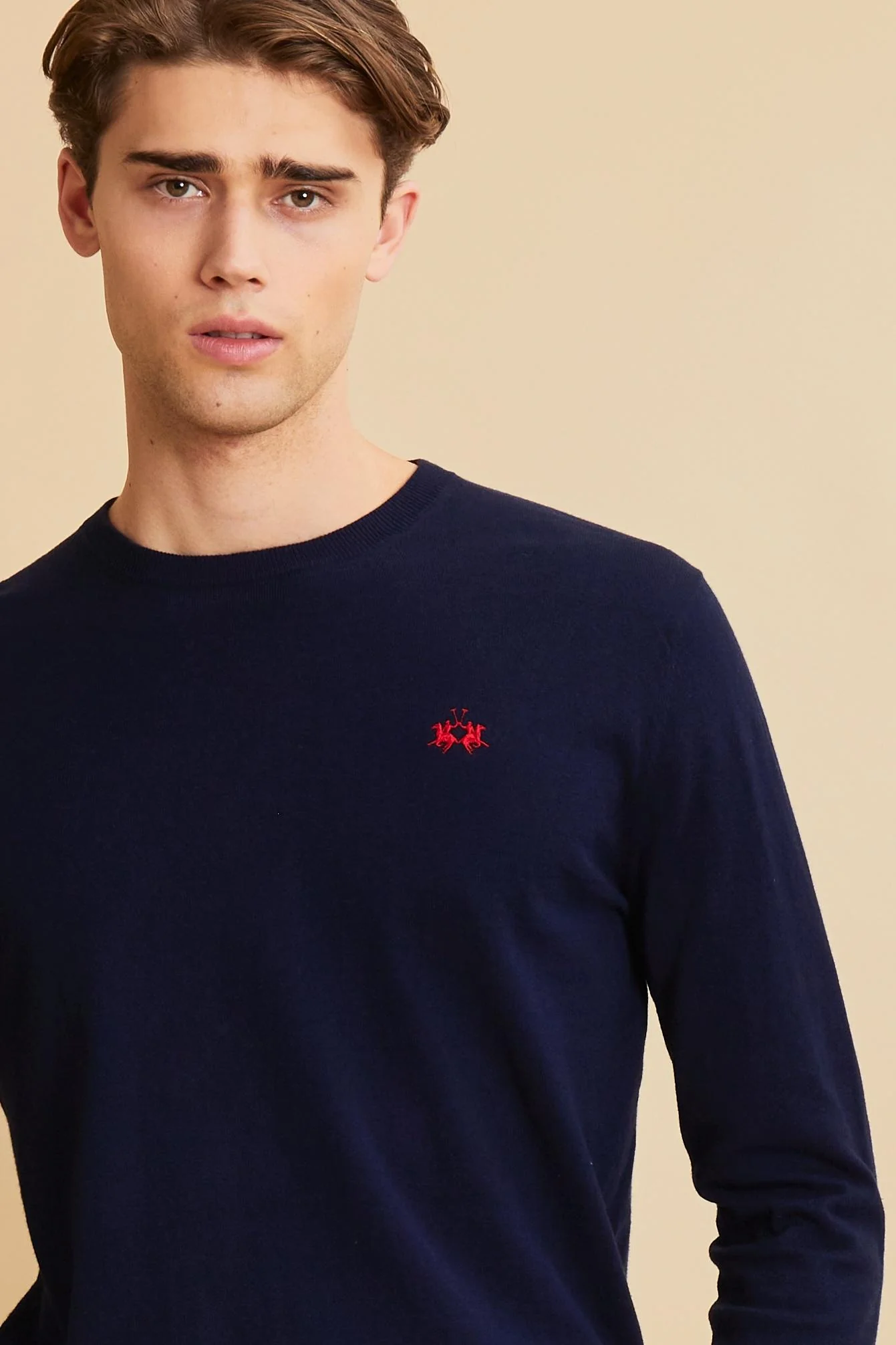 Herren Baumwollpullover Rundhals Iconic - Costantino - Image 3