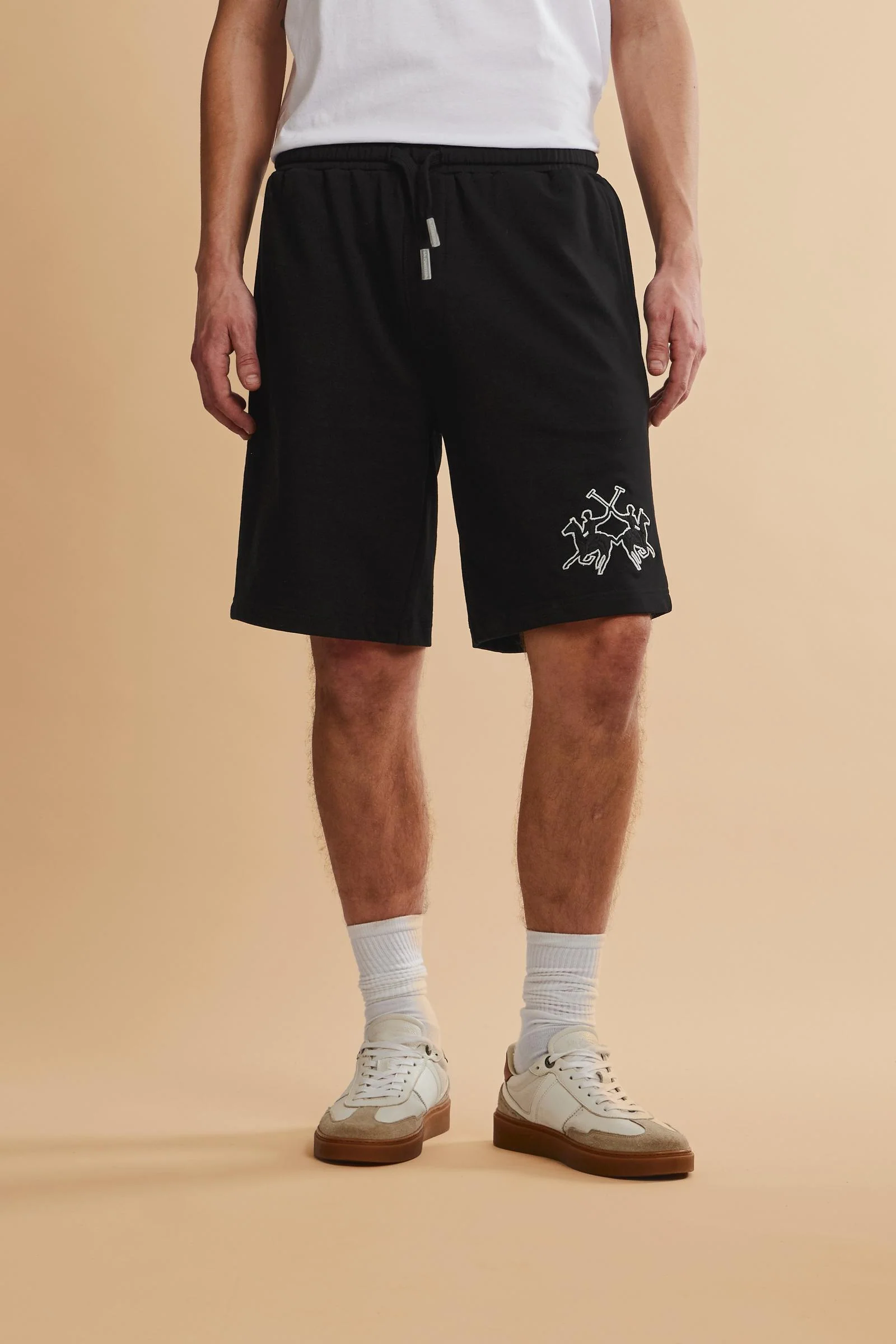Herren Bermuda aus Baumwoll-Sweatstoff mit Maxi-Logo - Remi