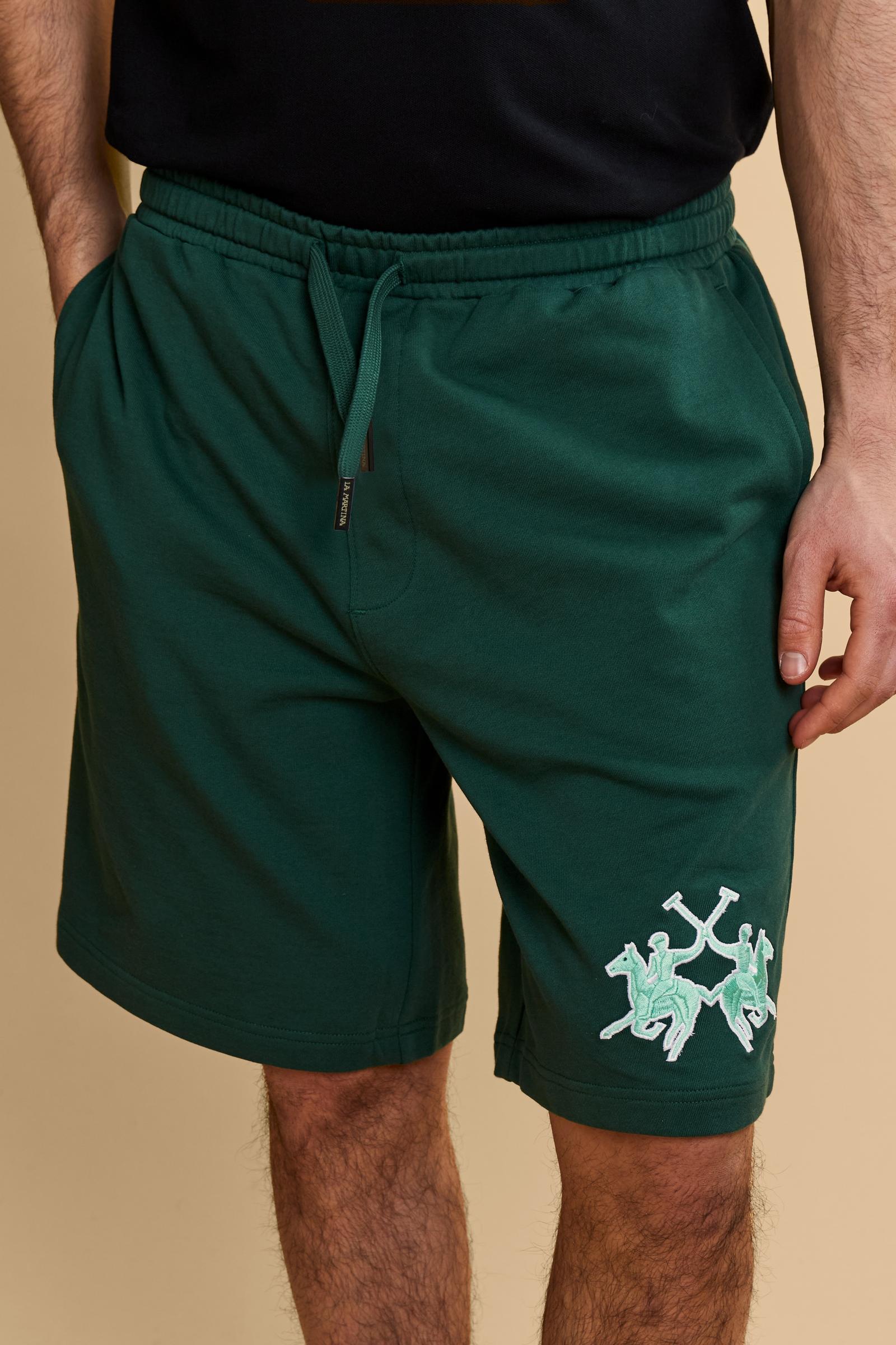 Herren Bermuda aus Baumwoll-Sweatstoff mit Maxi-Logo - Remi - Image 3
