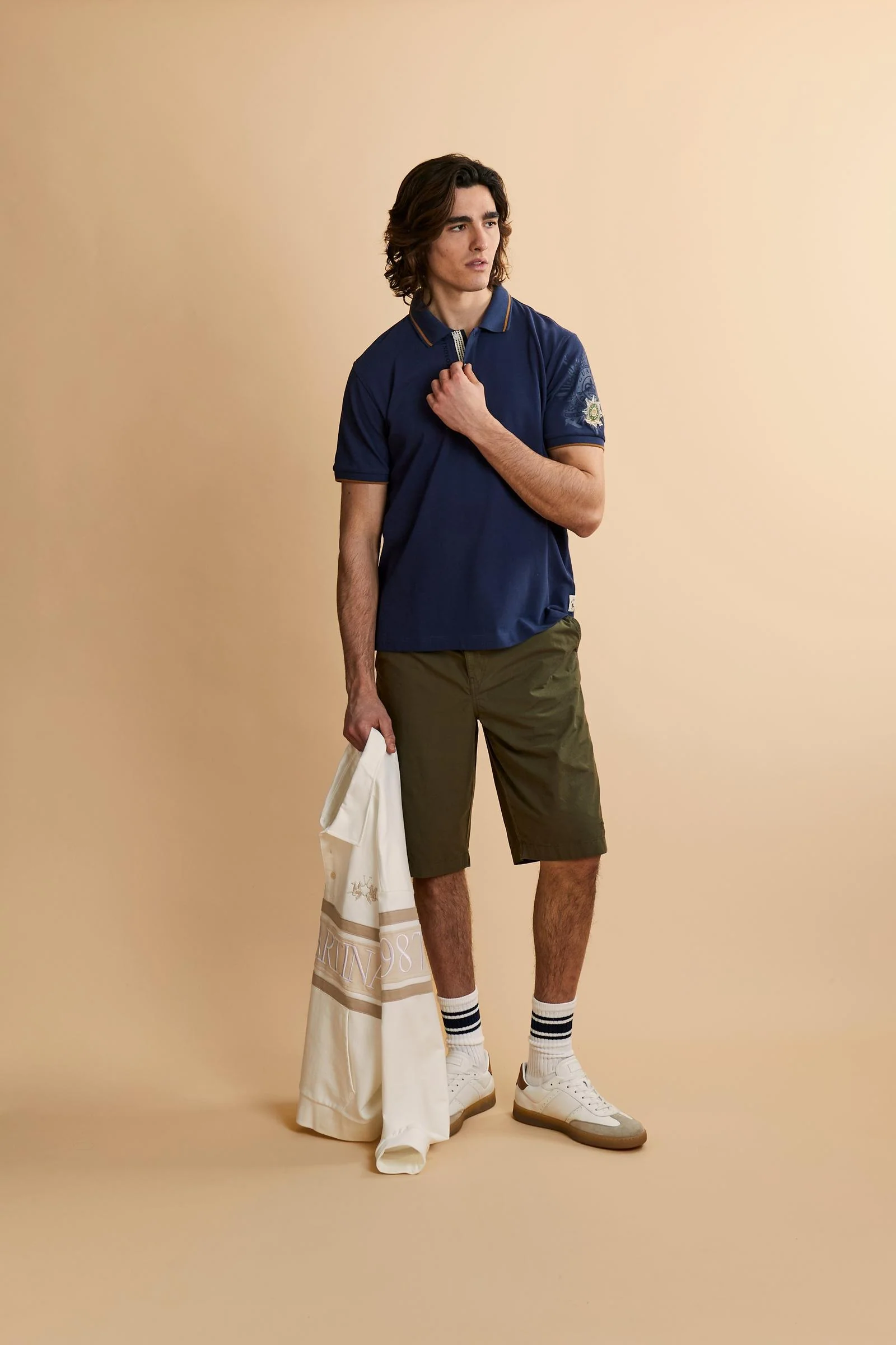 Herren-Bermudashorts aus stückgefärbtem Popeline - Cesar - Image 2