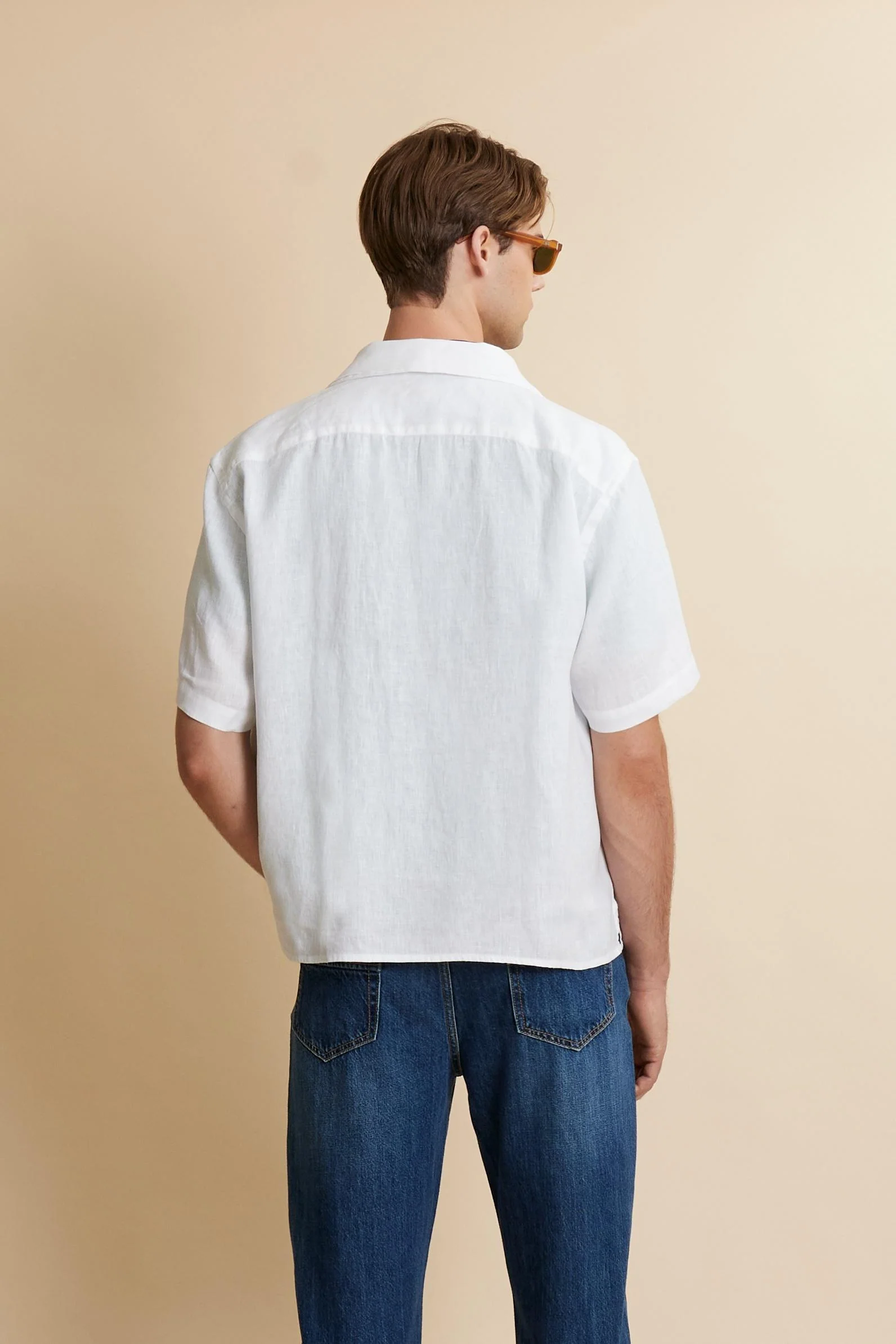 Herren Bowlinghemd aus reinem Leinen mit lockerer Passform Sommerstil – Varoun - Image 4
