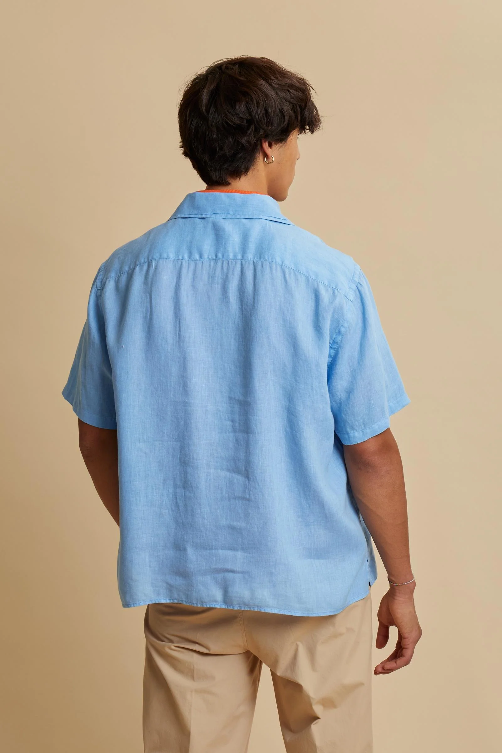 Herren Bowlinghemd aus reinem Leinen mit lockerer Passform Sommerstil – Varoun - Image 4